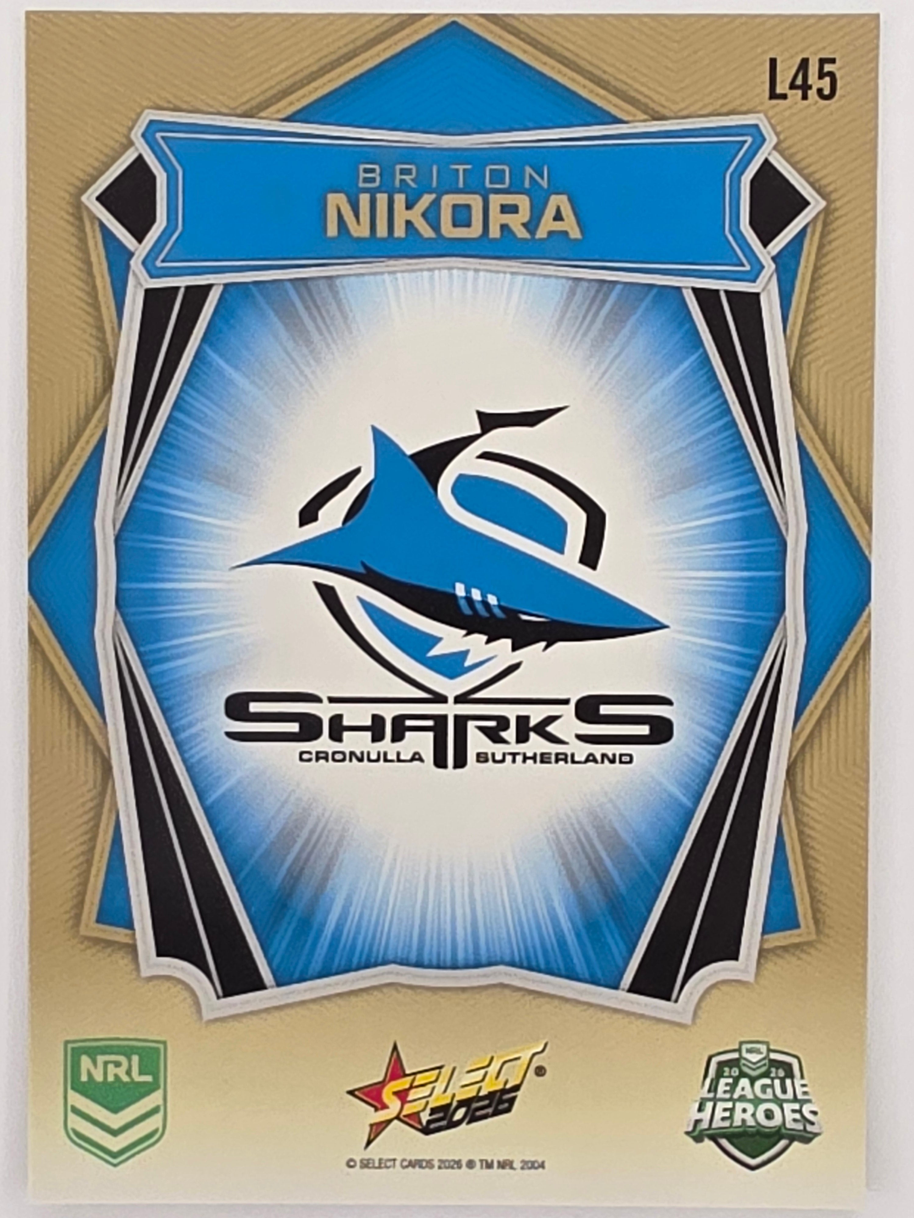 NRL 2026 League Heroes | Luminous | #L45 | Briton Nikora | Cronulla Sharks