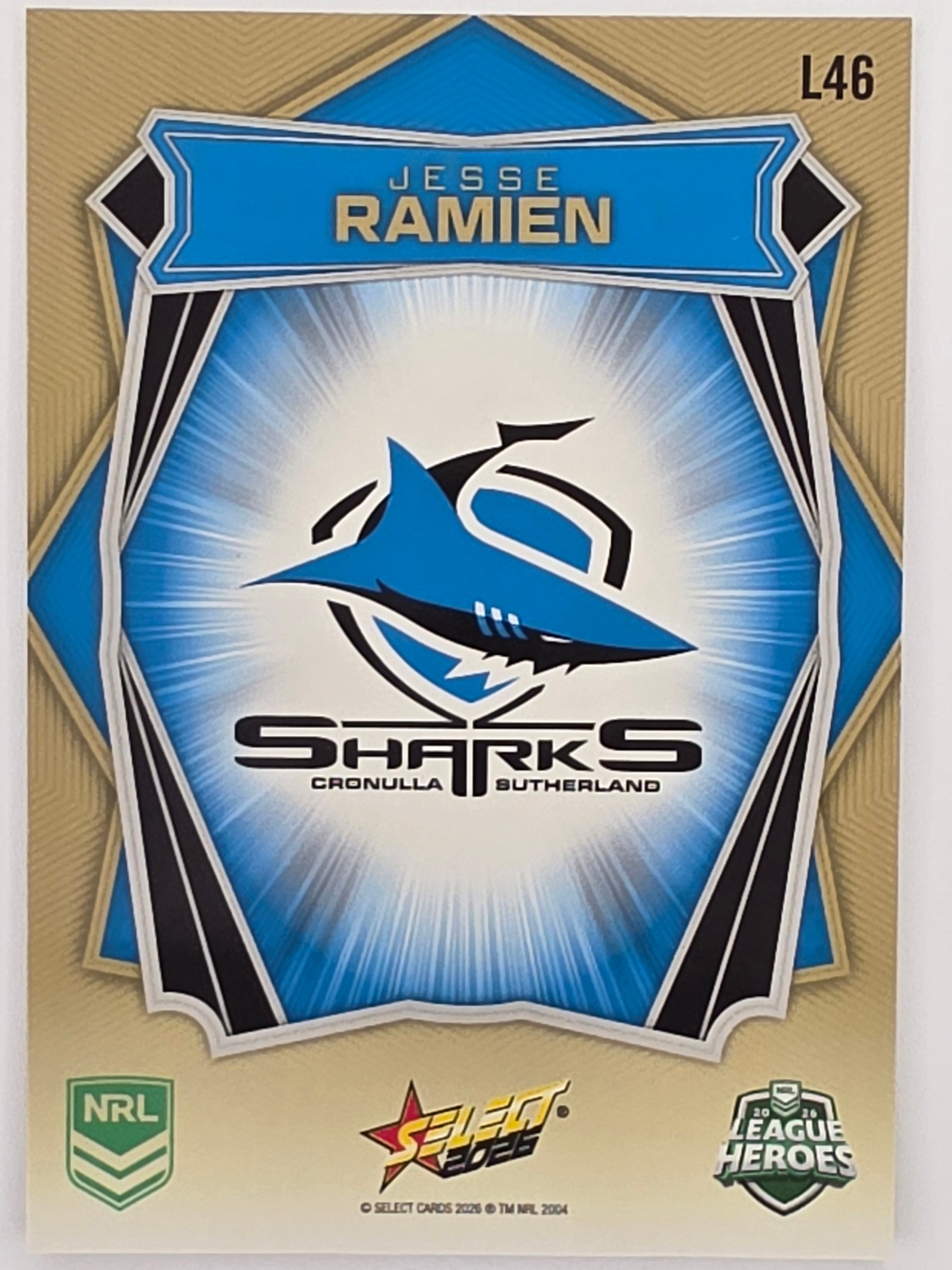 NRL 2026 League Heroes | Luminous | #L46 | Jesse Ramien | Cronulla Sharks