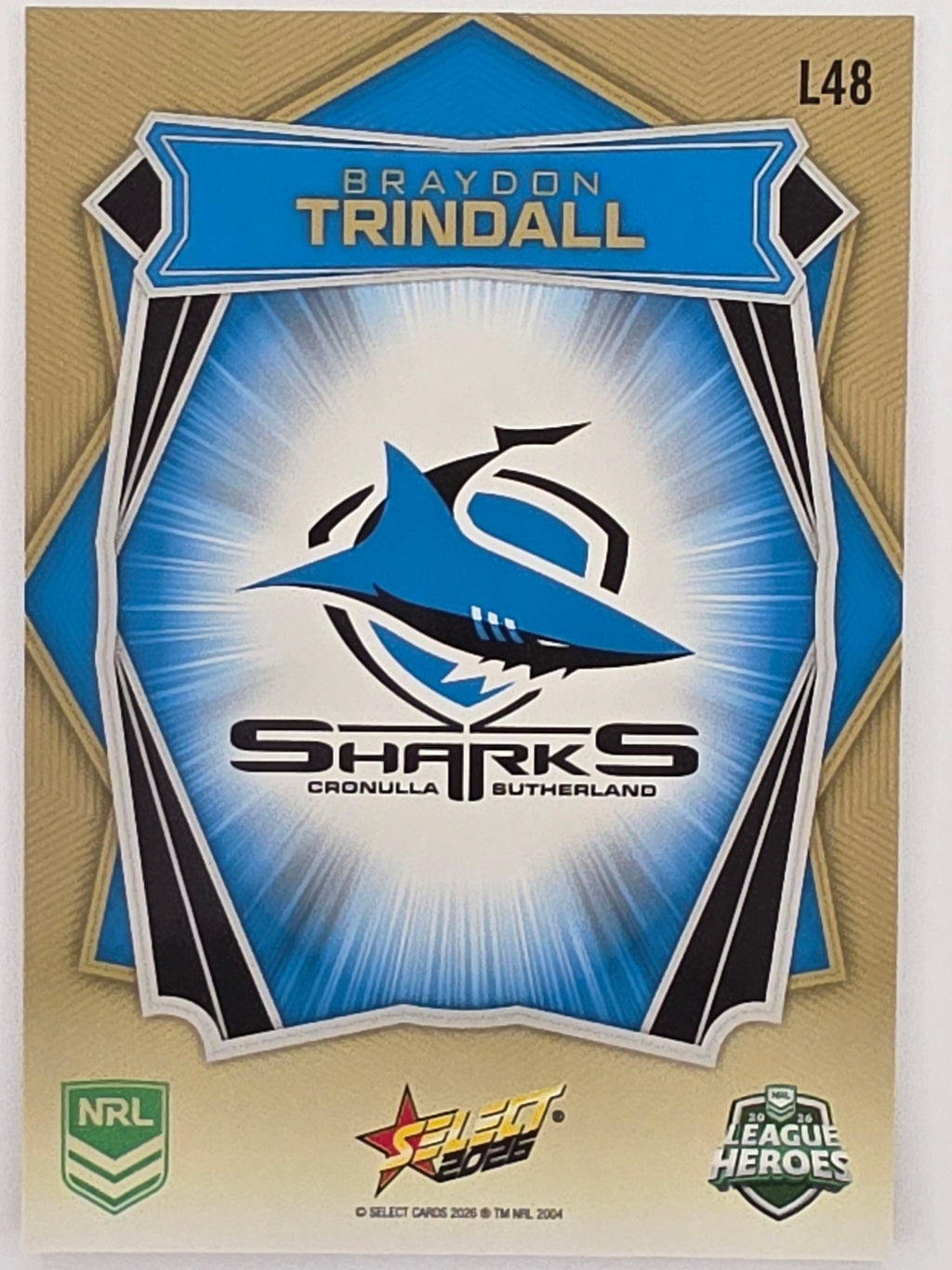 NRL 2026 League Heroes | Luminous | #L48 | Braydon Trindall | Cronulla Sharks
