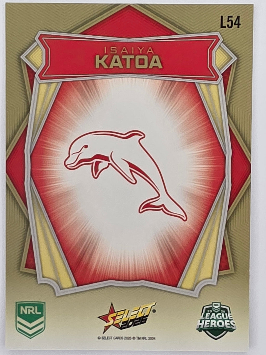 NRL 2026 League Heroes | Luminous | #L54 | Isaiya Katoa | Dolphins