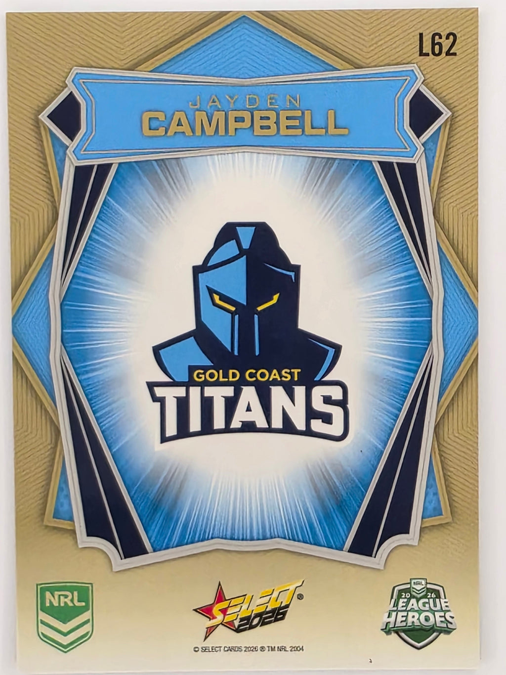 NRL 2026 League Heroes | Luminous | #L62 | Jayden Campbell | Gold Coast Titans