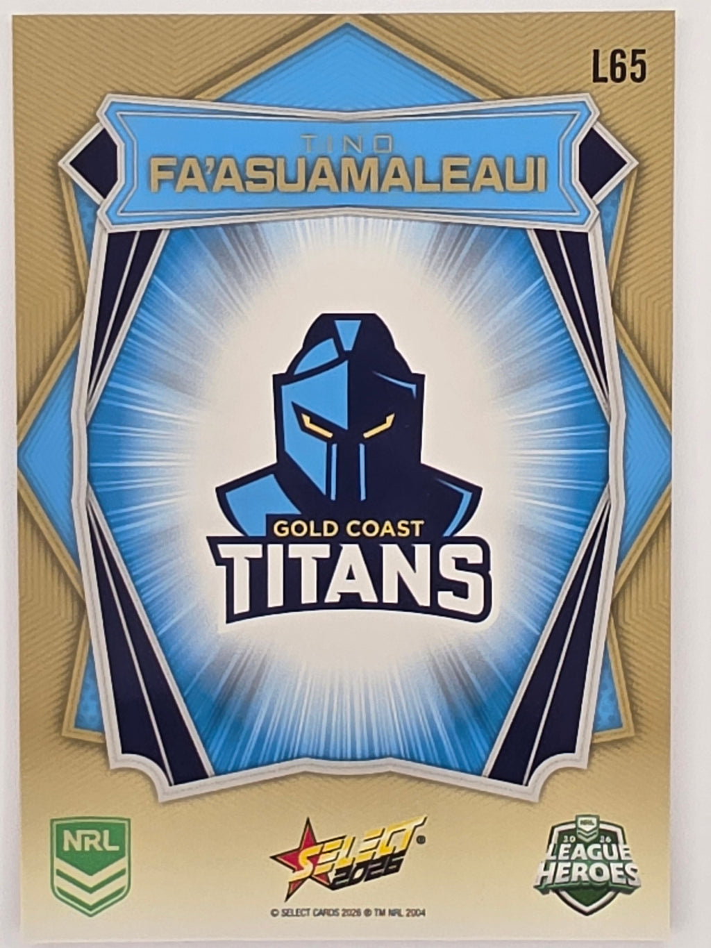 NRL 2026 League Heroes | Luminous | #L65 | Tino Fa’asuamaleaui | Gold Coast Titans