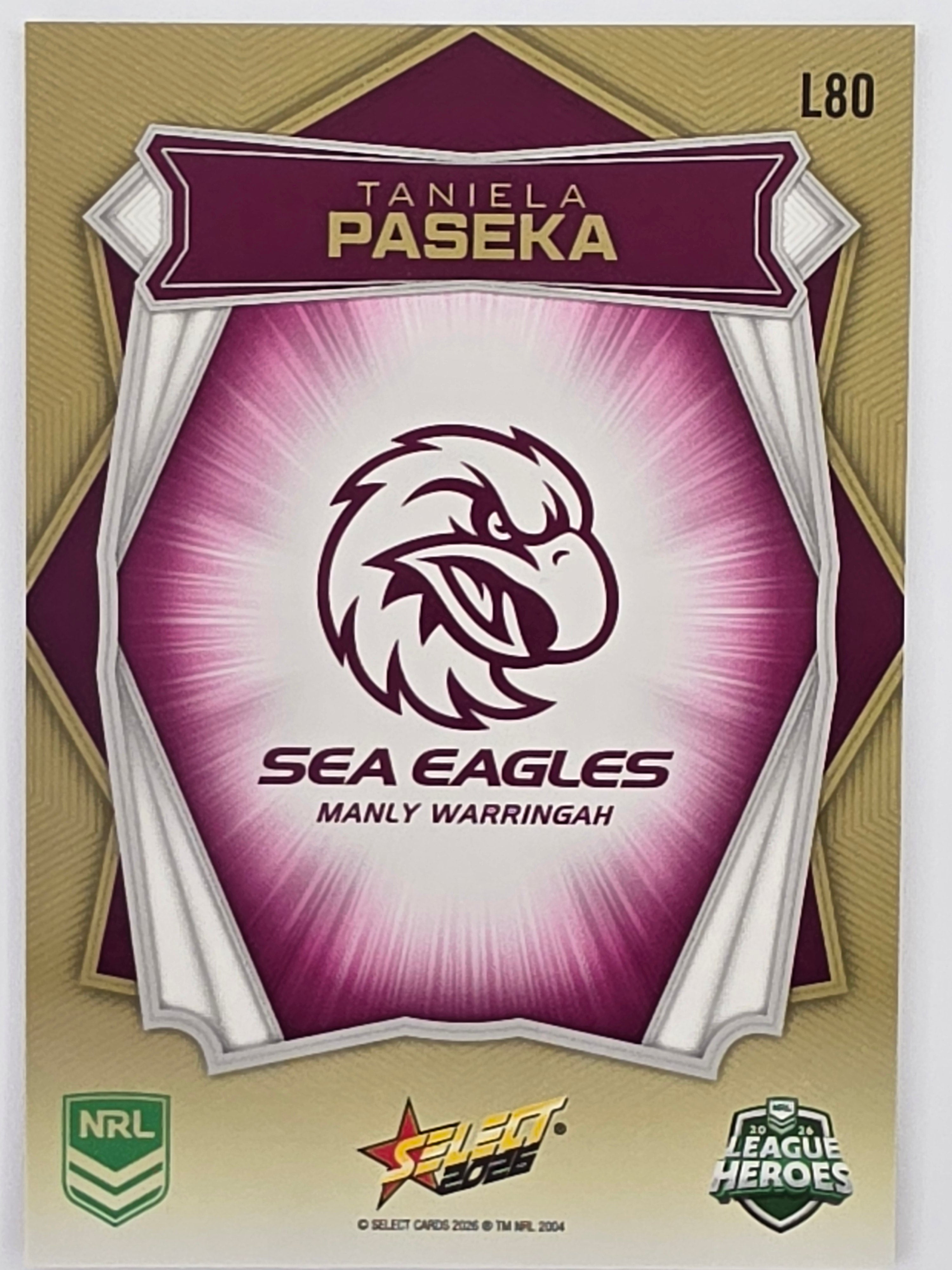 NRL 2026 League Heroes | Luminous | #L80 | Taniela Paseka | Manly Sea Eagles