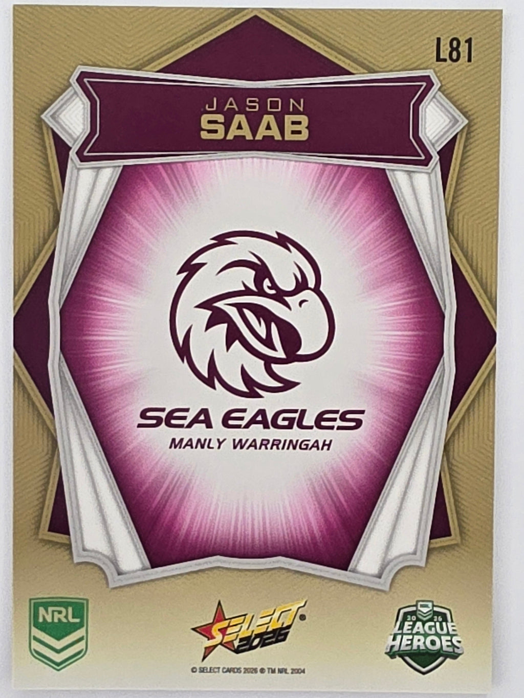 NRL 2026 League Heroes | Luminous | #L81 | Jason Saab | Manly Sea Eagles