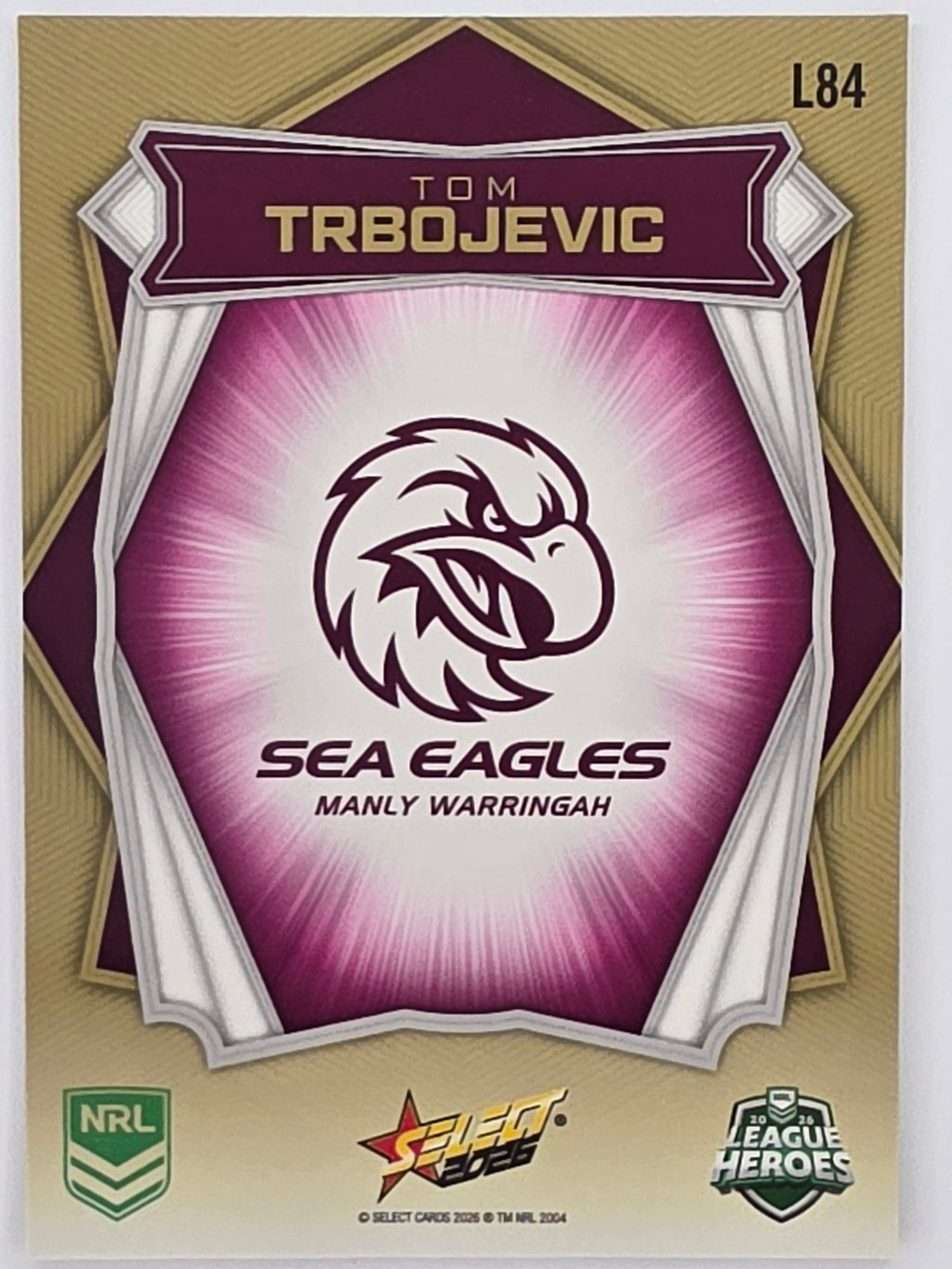 NRL 2026 League Heroes | Luminous | #L84 | Tom Trbojevic | Manly Sea Eagles