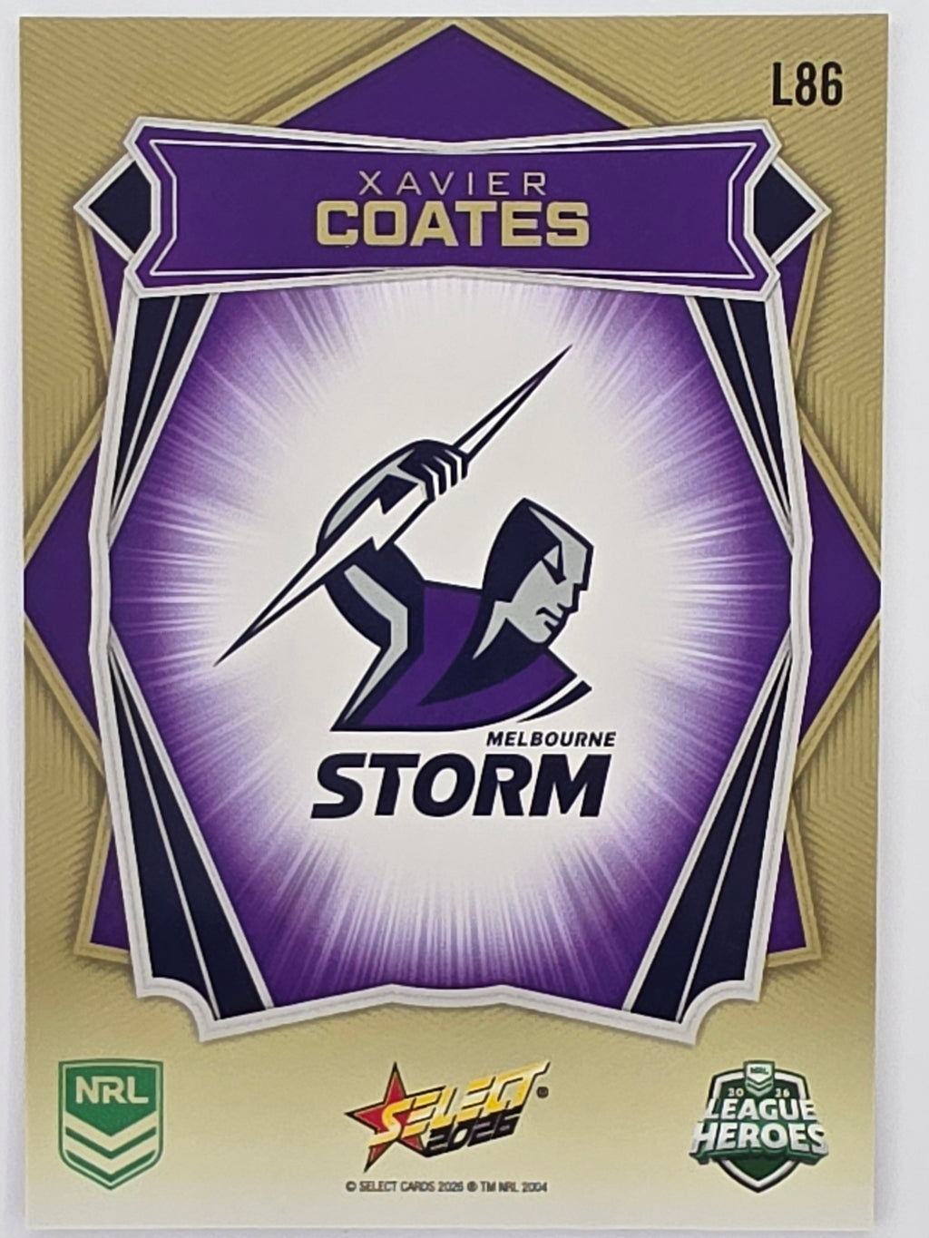 NRL 2026 League Heroes | Luminous | #L86 | Xavier Coates | Melbourne Storm