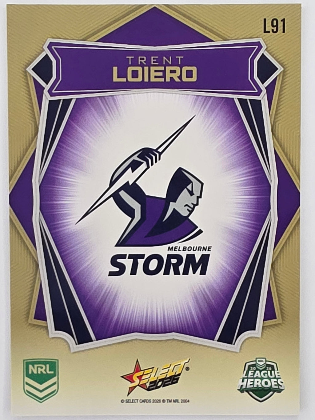 NRL 2026 League Heroes | Luminous | #L91 | Trent Loiero | Melbourne Storm