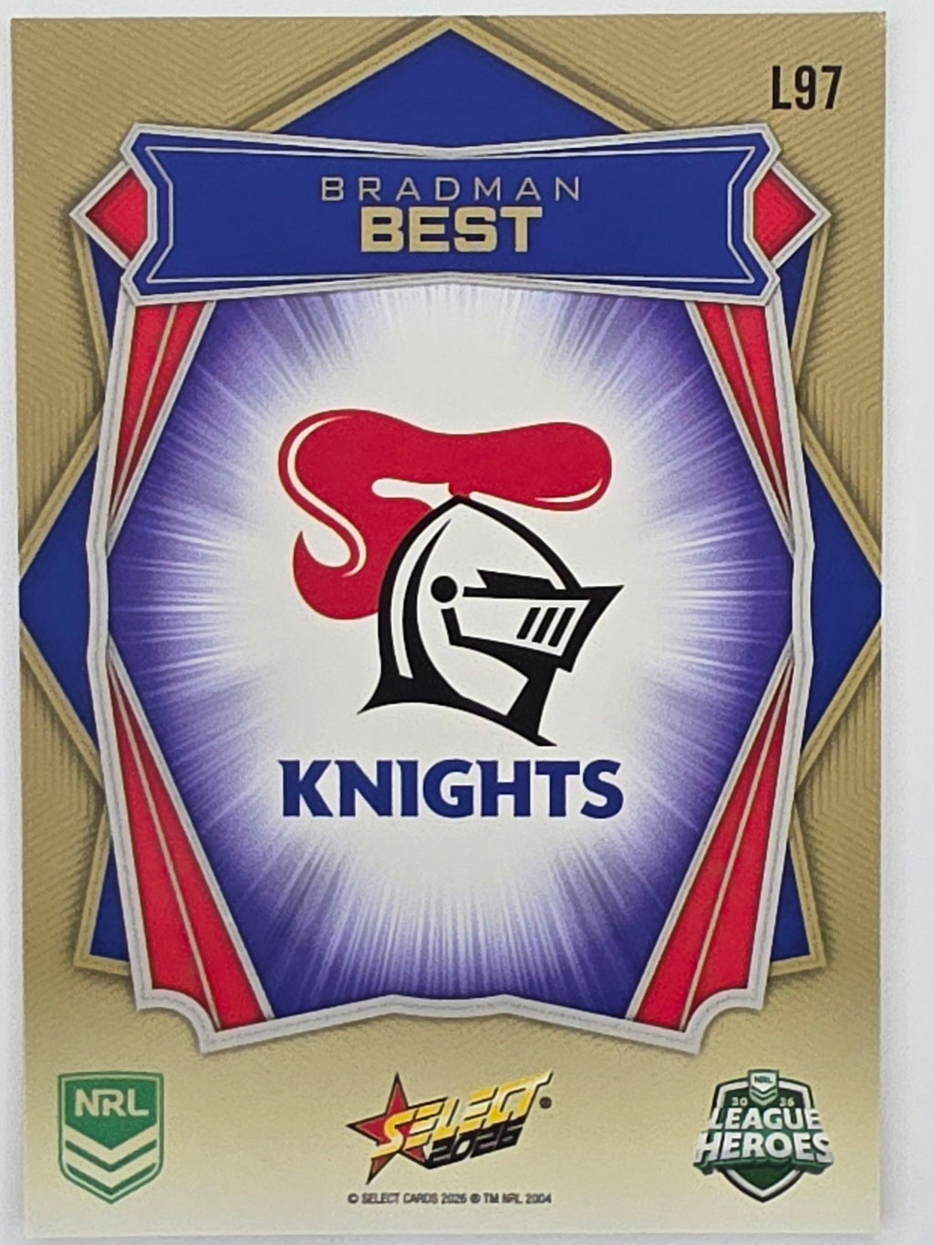 NRL 2026 League Heroes | Luminous | #L97 | Bradman Best | Newcastle Knights