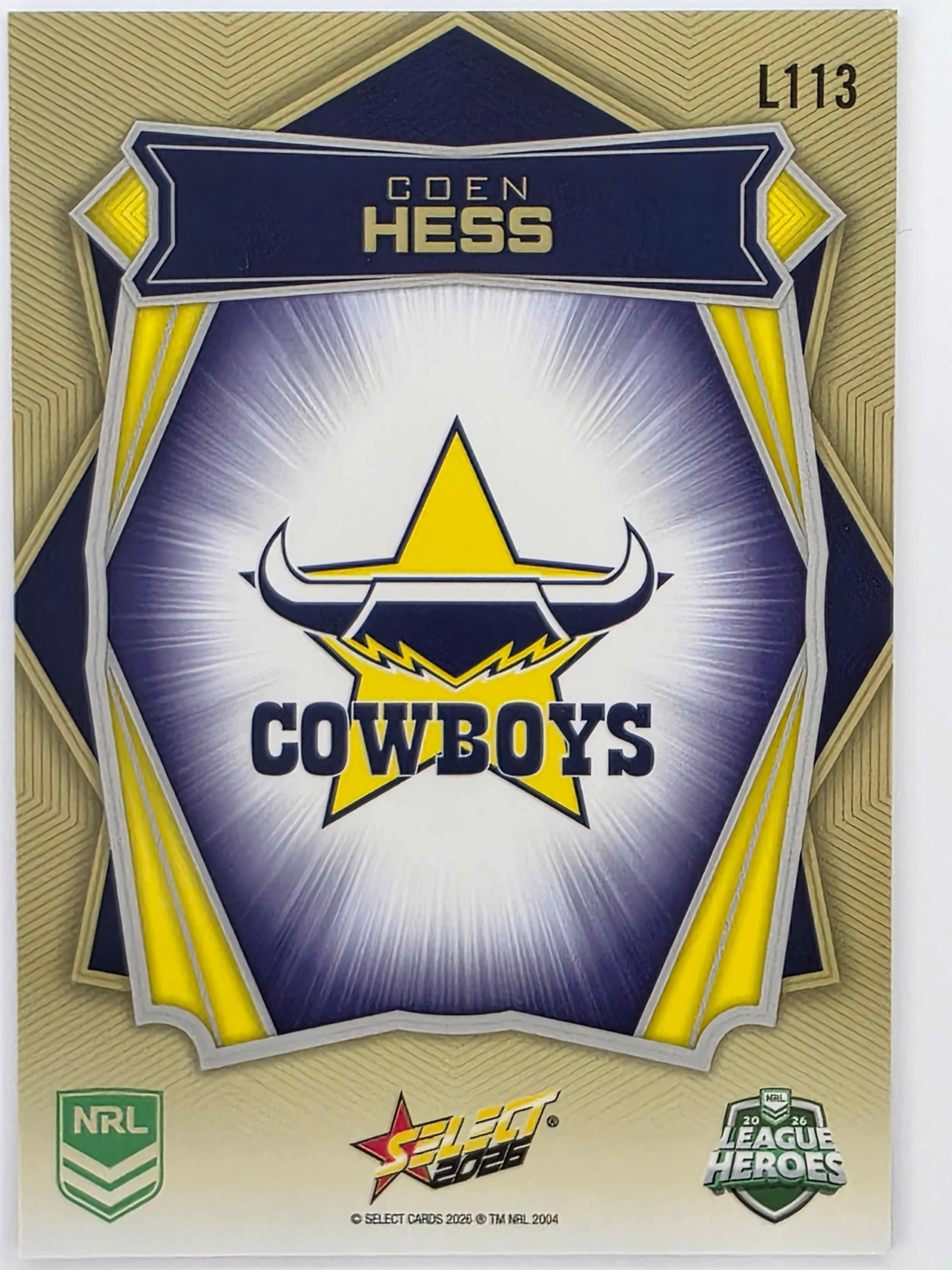 NRL 2026 League Heroes | Luminous | #L113 | Coen Hess | North Queensland Cowboys