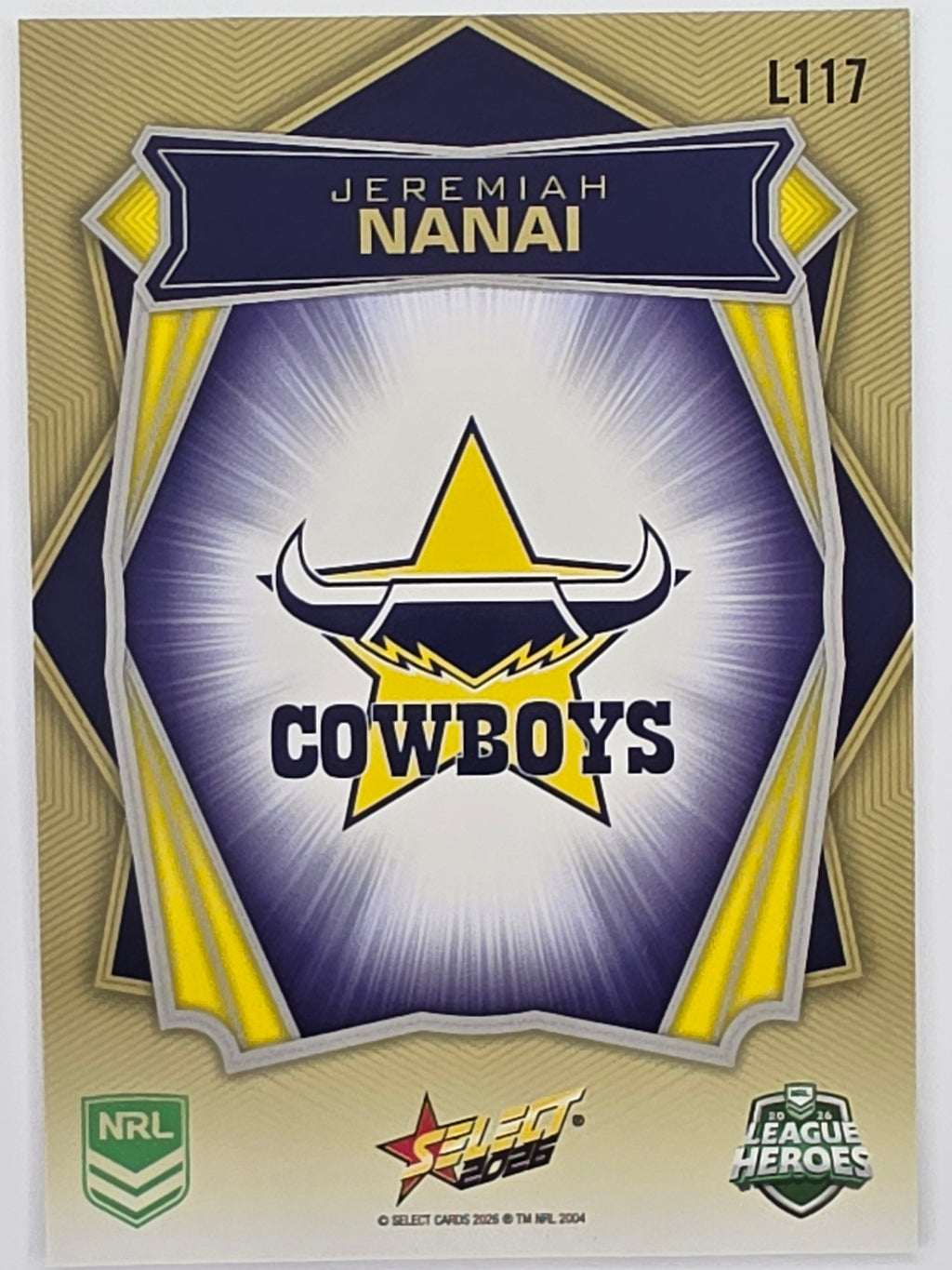 NRL 2026 League Heroes | Luminous | #L117 | Jeremiah Nanai | North Queensland Cowboys