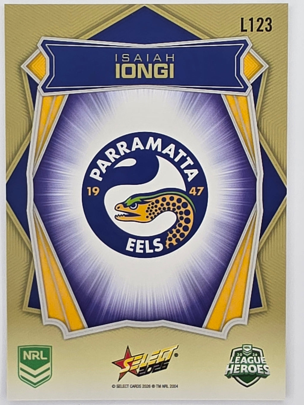 NRL 2026 League Heroes | Luminous | #L124 | Isaiah Iongi | Parramatta Eels