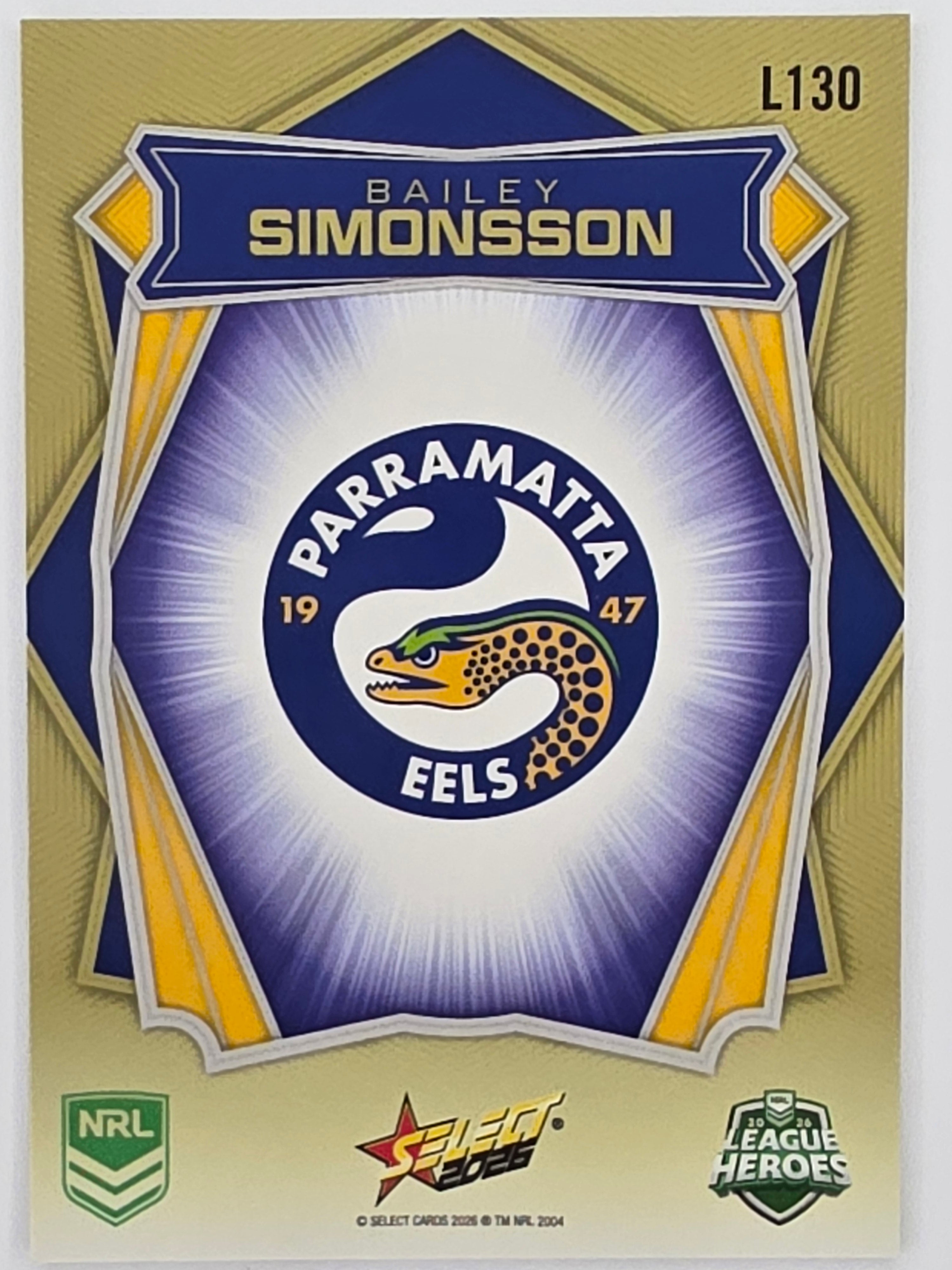 NRL 2026 League Heroes | Luminous | #L130 | Bailey Simonsson | Parramatta Eels
