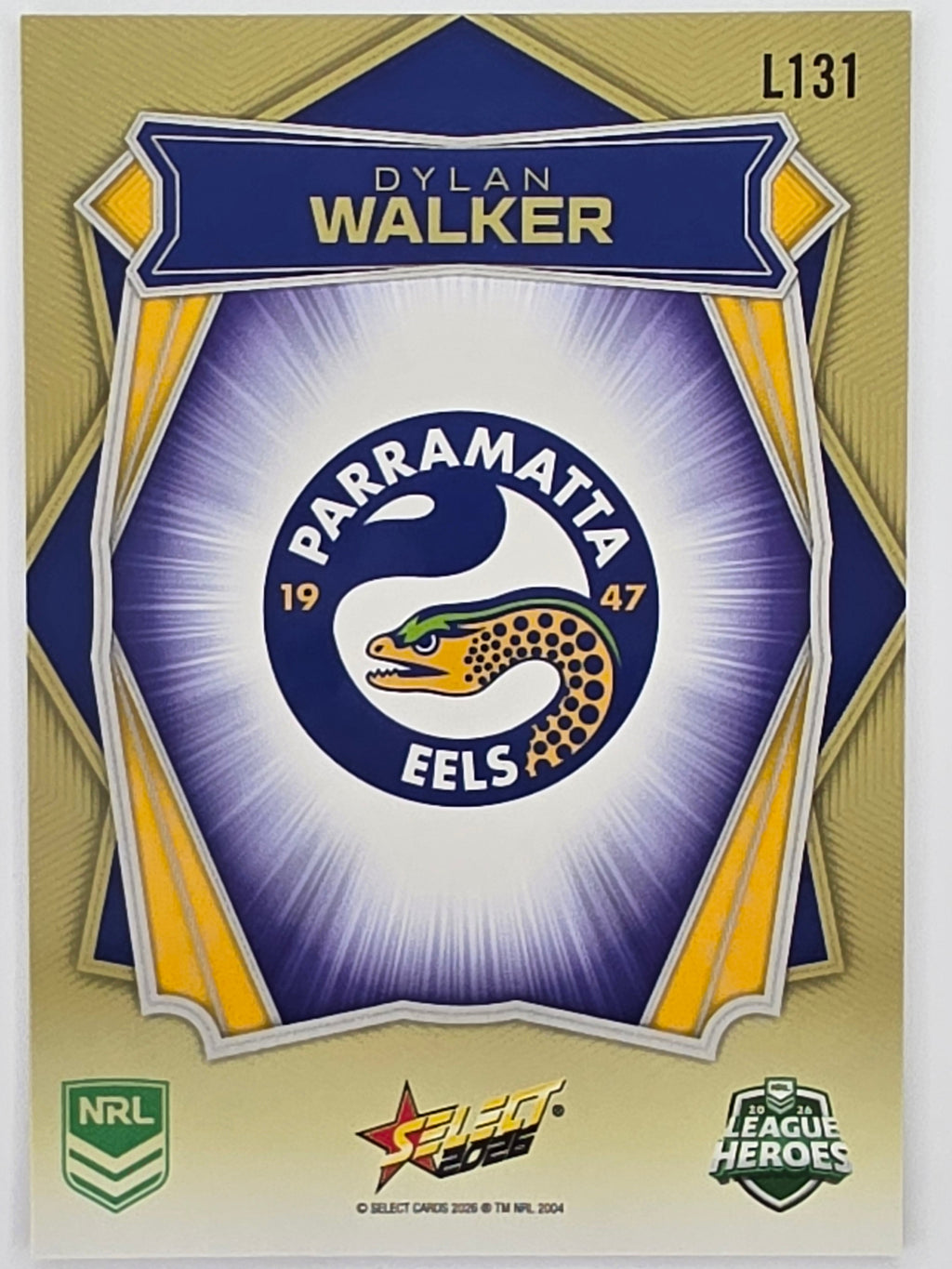 NRL 2026 League Heroes | Luminous | #L131 | Dylan Walker | Parramatta Eels