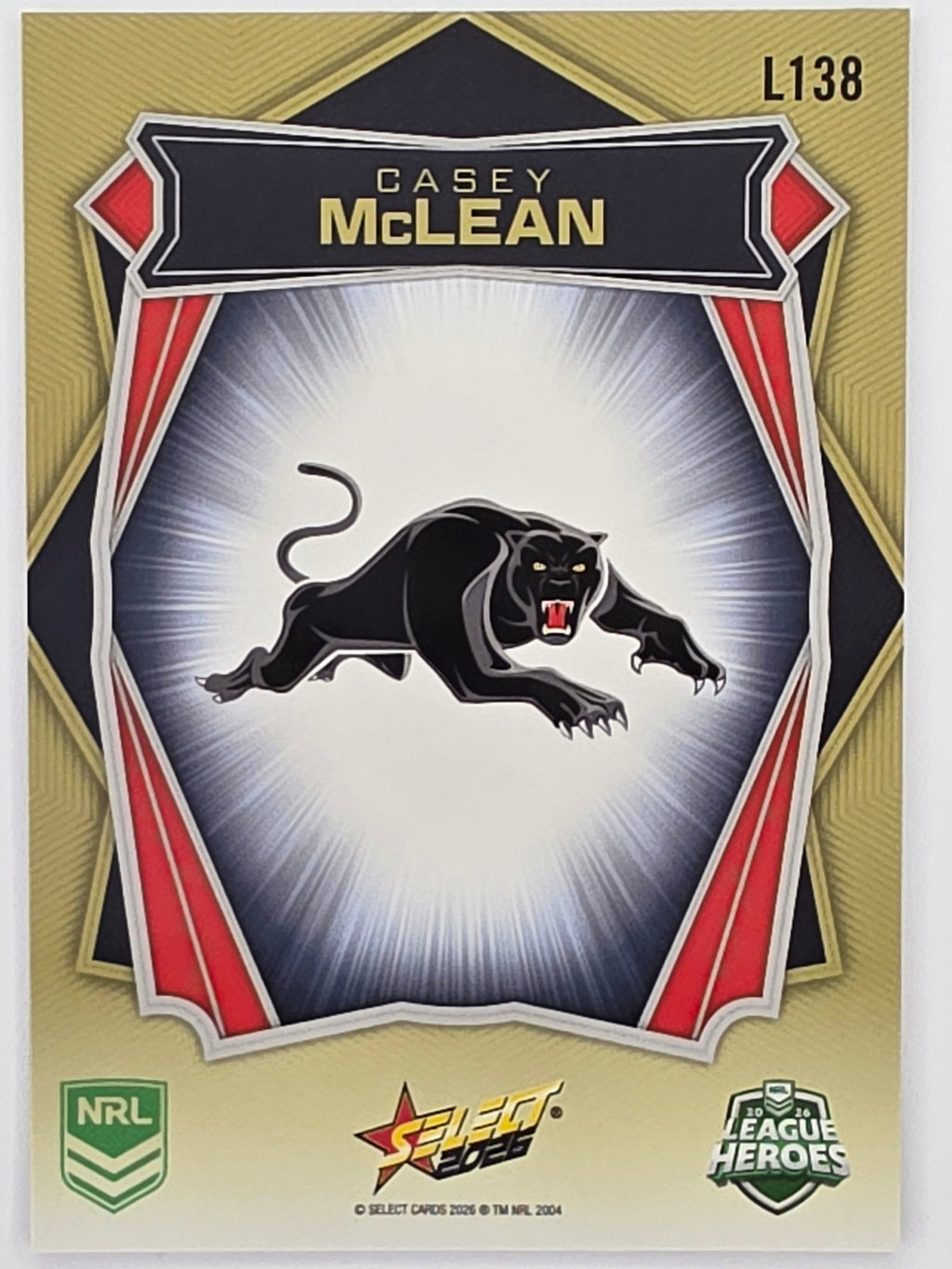 NRL 2026 League Heroes | Luminous | #L138 | Casey McLean | Penrith Panthers