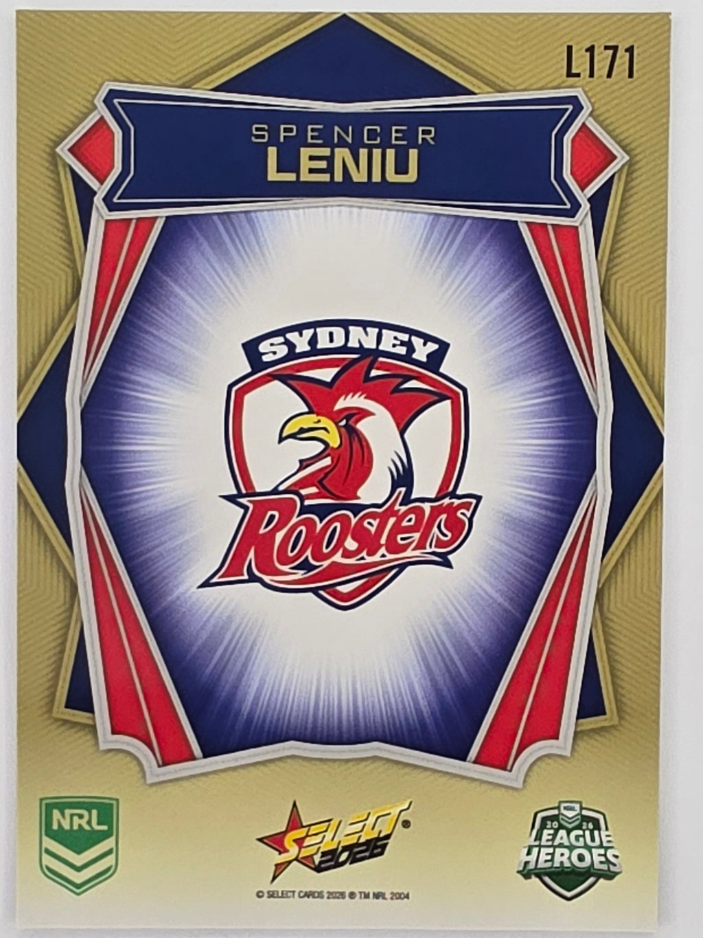 NRL 2026 League Heroes | Luminous | #L171 | Spencer Leniu | Sydney Roosters