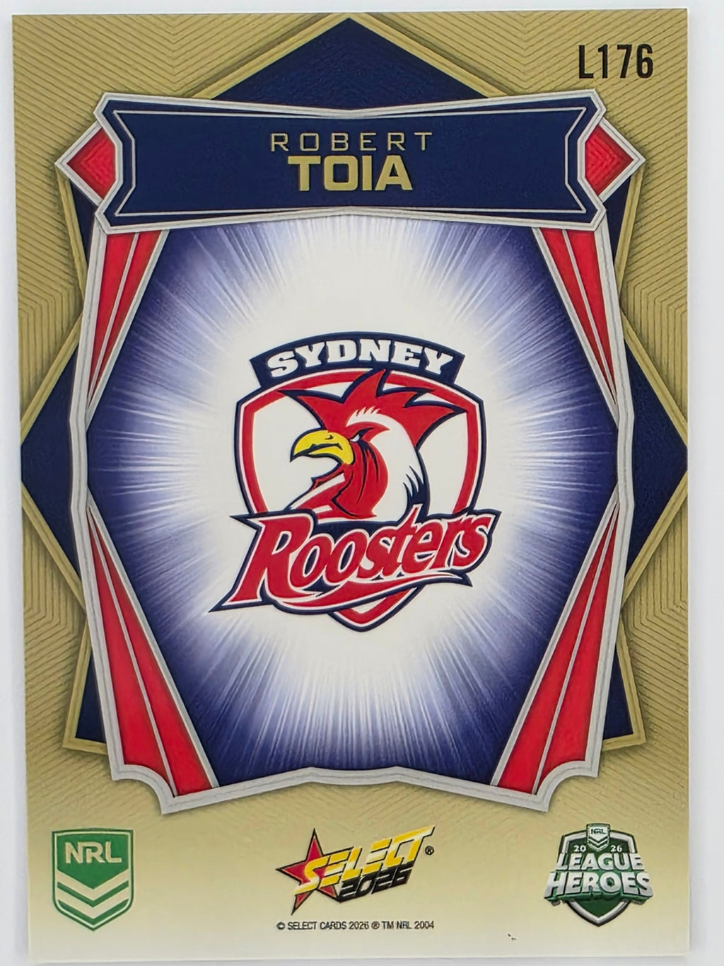 NRL 2026 League Heroes | Luminous | #L176 | Robert Toia | Sydney Roosters