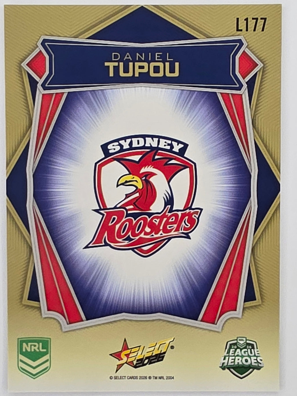 NRL 2026 League Heroes | Luminous | #L177 | Daniel Tupou | Sydney Roosters