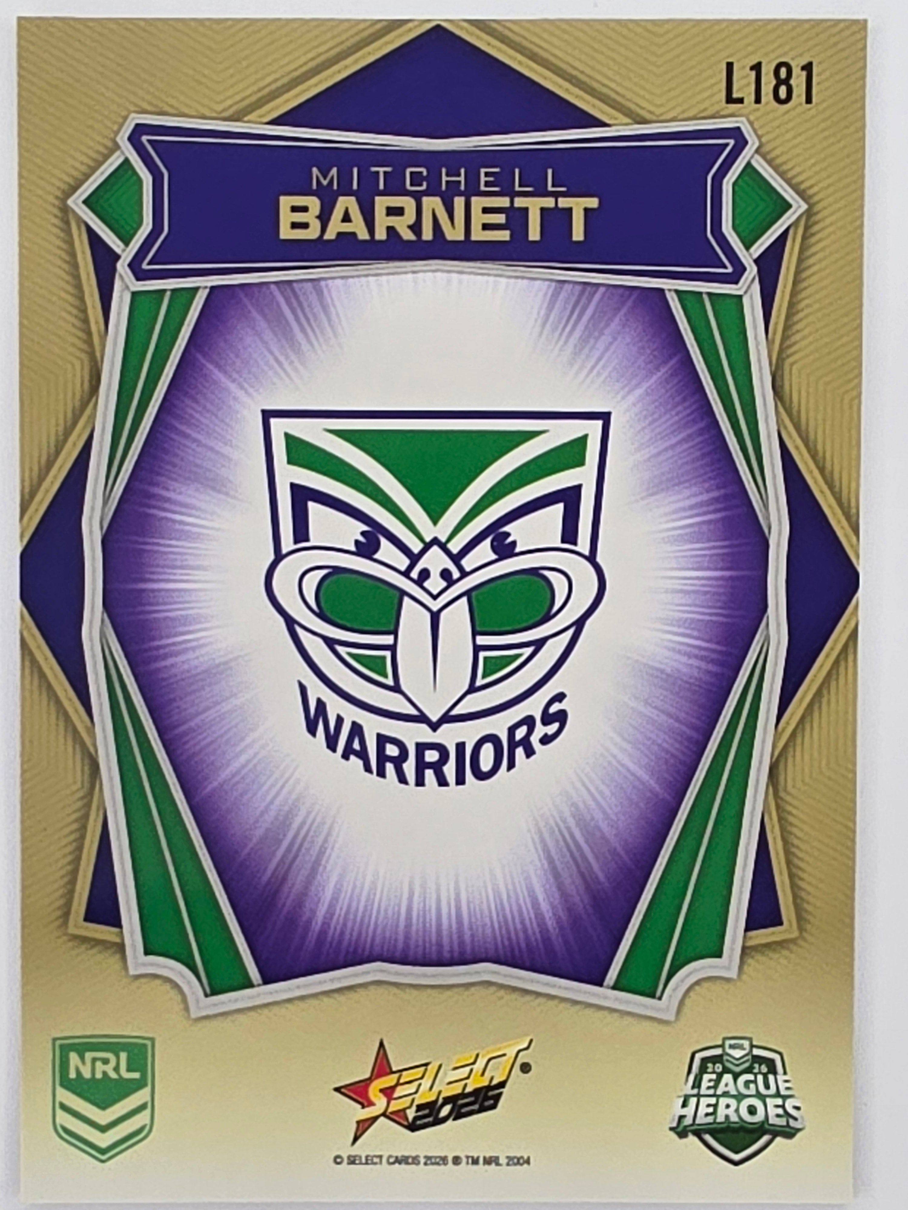 NRL 2026 League Heroes | Luminous | #L181 | Mitchell Barnett | New Zealand Warriors