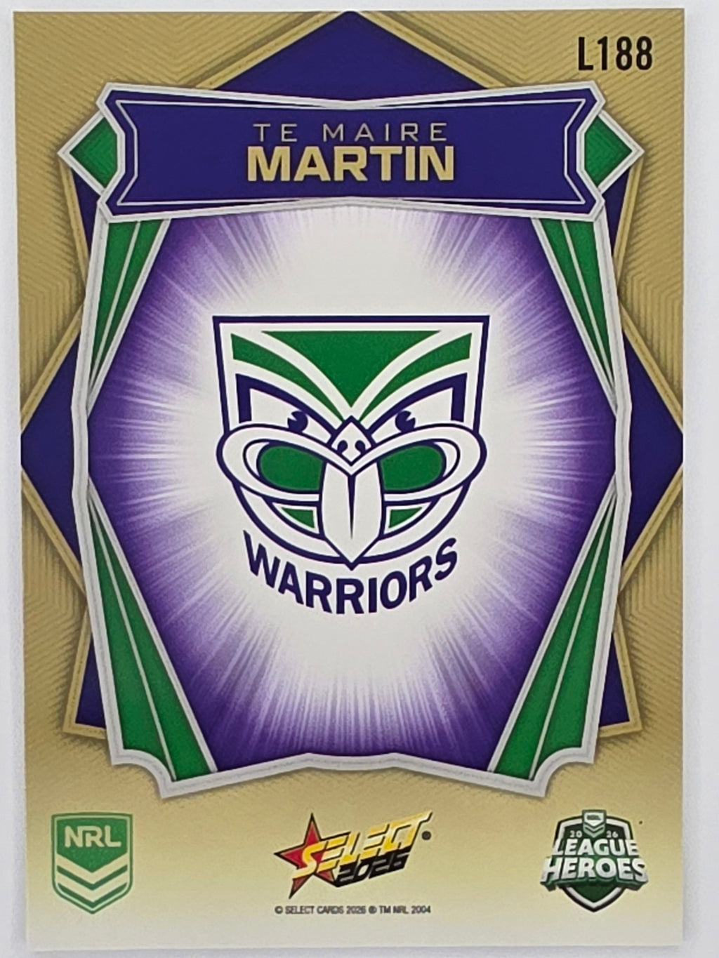 NRL 2026 League Heroes | Luminous | #L188 | Te Maire Martin | New Zealand Warriors