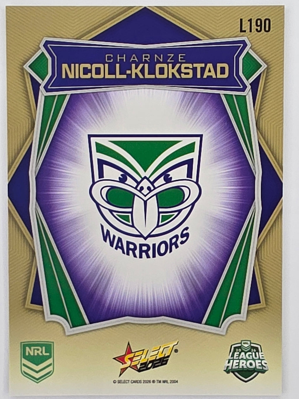 NRL 2026 League Heroes | Luminous | #L190 | Charnze Nicoll-Klokstad | New Zealand Warriors