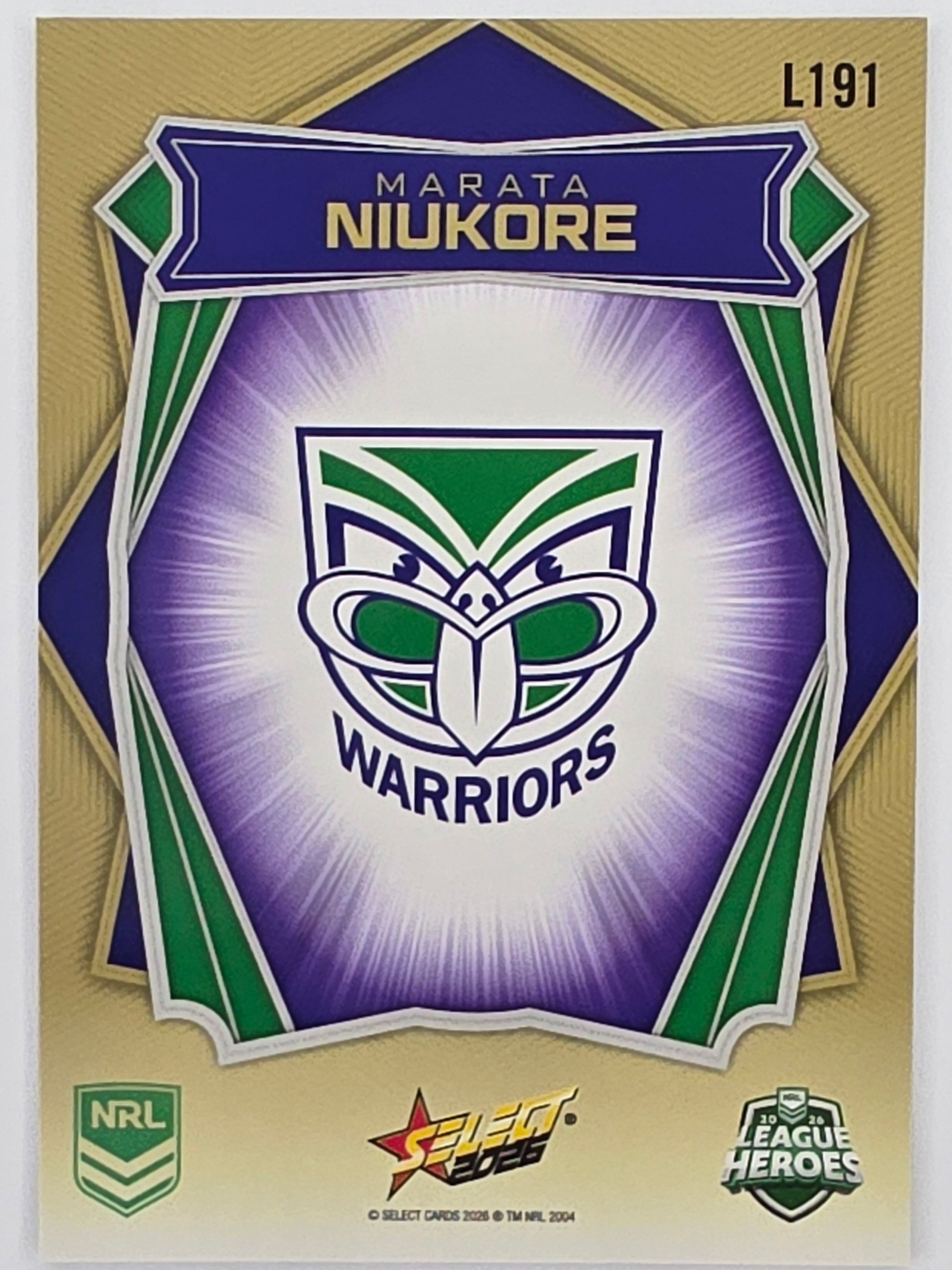 NRL 2026 League Heroes | Luminous | #L191 | Marata Niukore | New Zealand Warriors