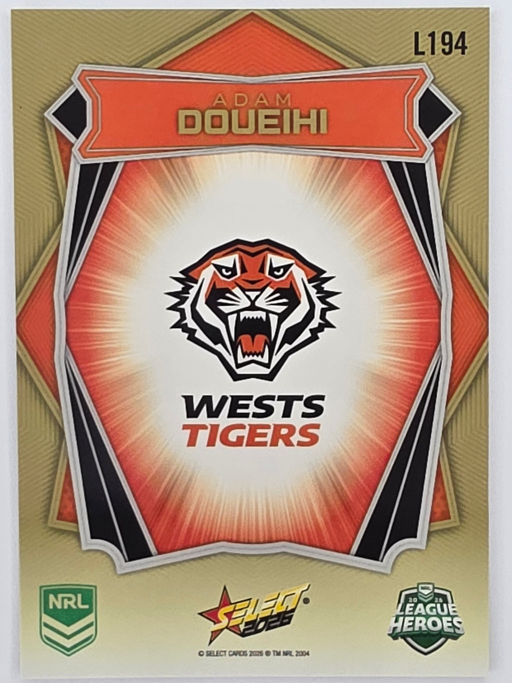 NRL 2026 League Heroes | Luminous | #L194 | Adam Doueihi | Wests Tigers