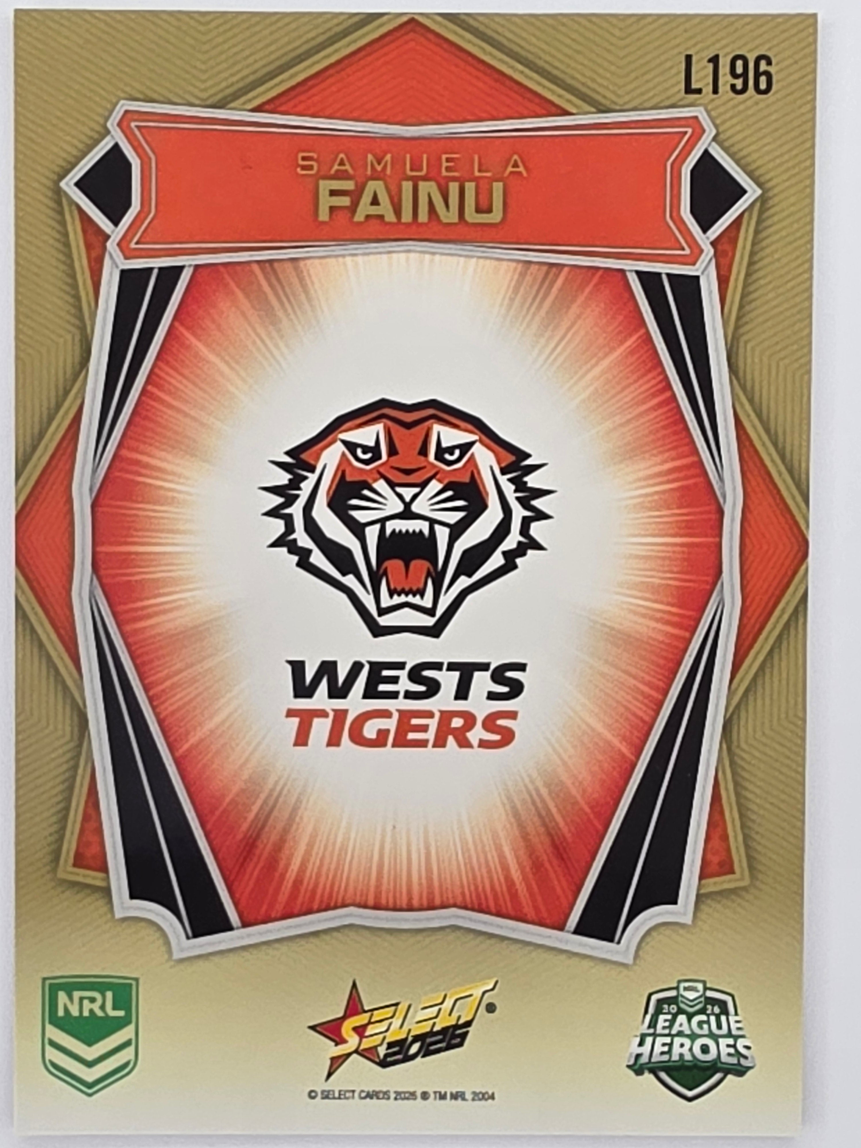 NRL 2026 League Heroes | Luminous | #L196 | Samuela Fainu | Wests Tigers