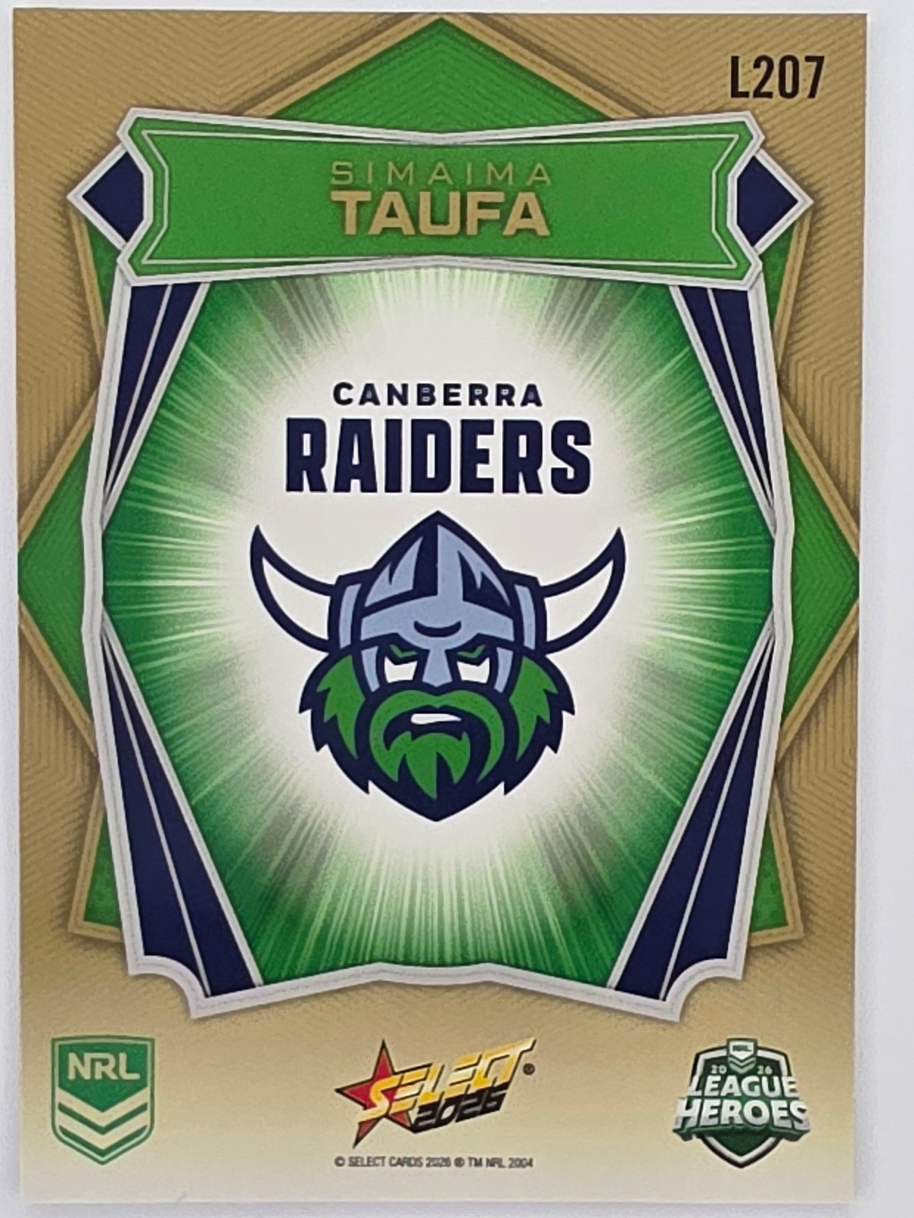NRL 2026 League Heroes | Luminous | #L207 | Simaima Taufa | NRLW Canberra Raiders
