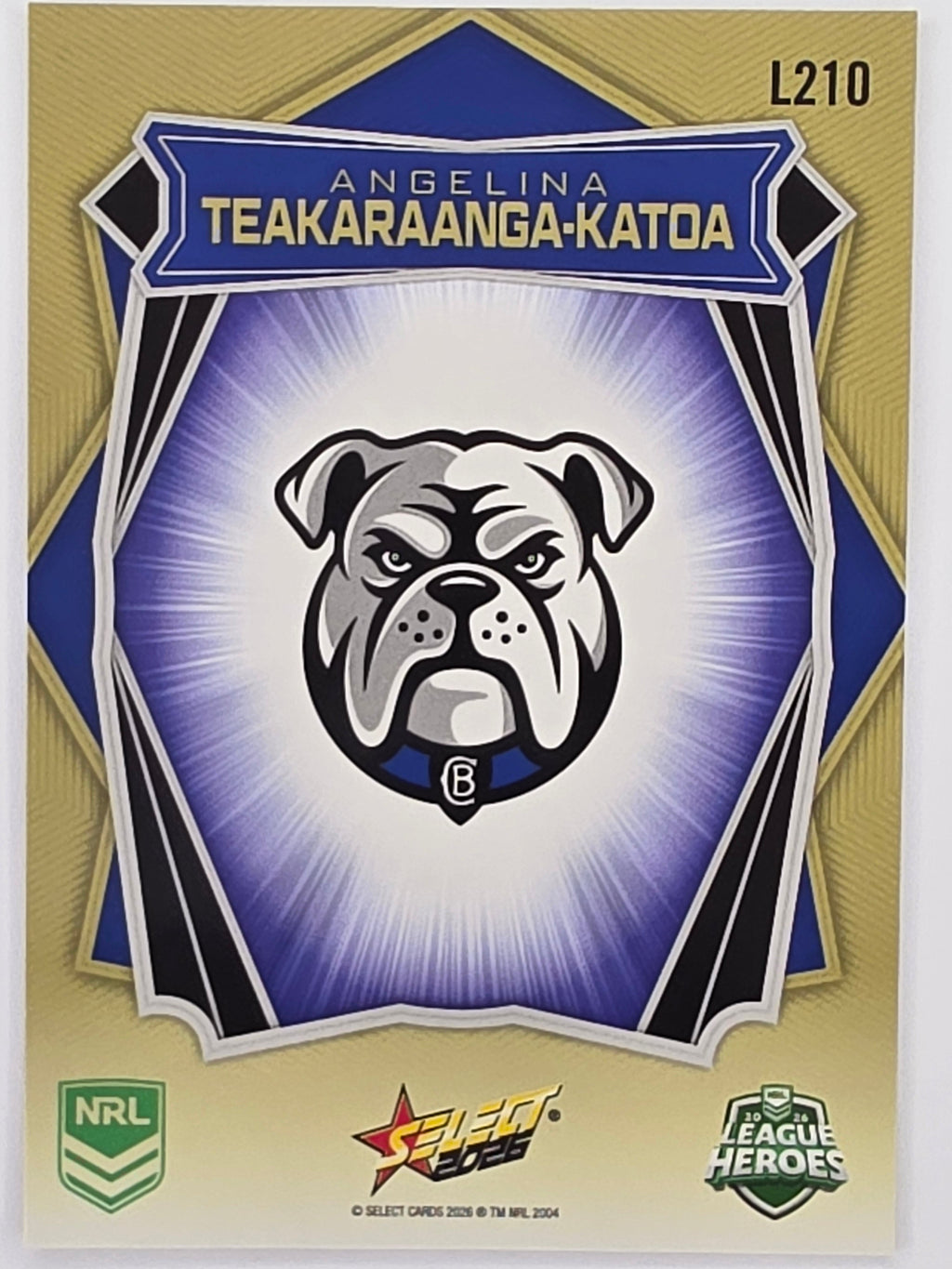 NRL 2026 League Heroes | Luminous | #L210 | Angelina Teakaraanga-Katoa | NRLW Canterbury Bulldogs