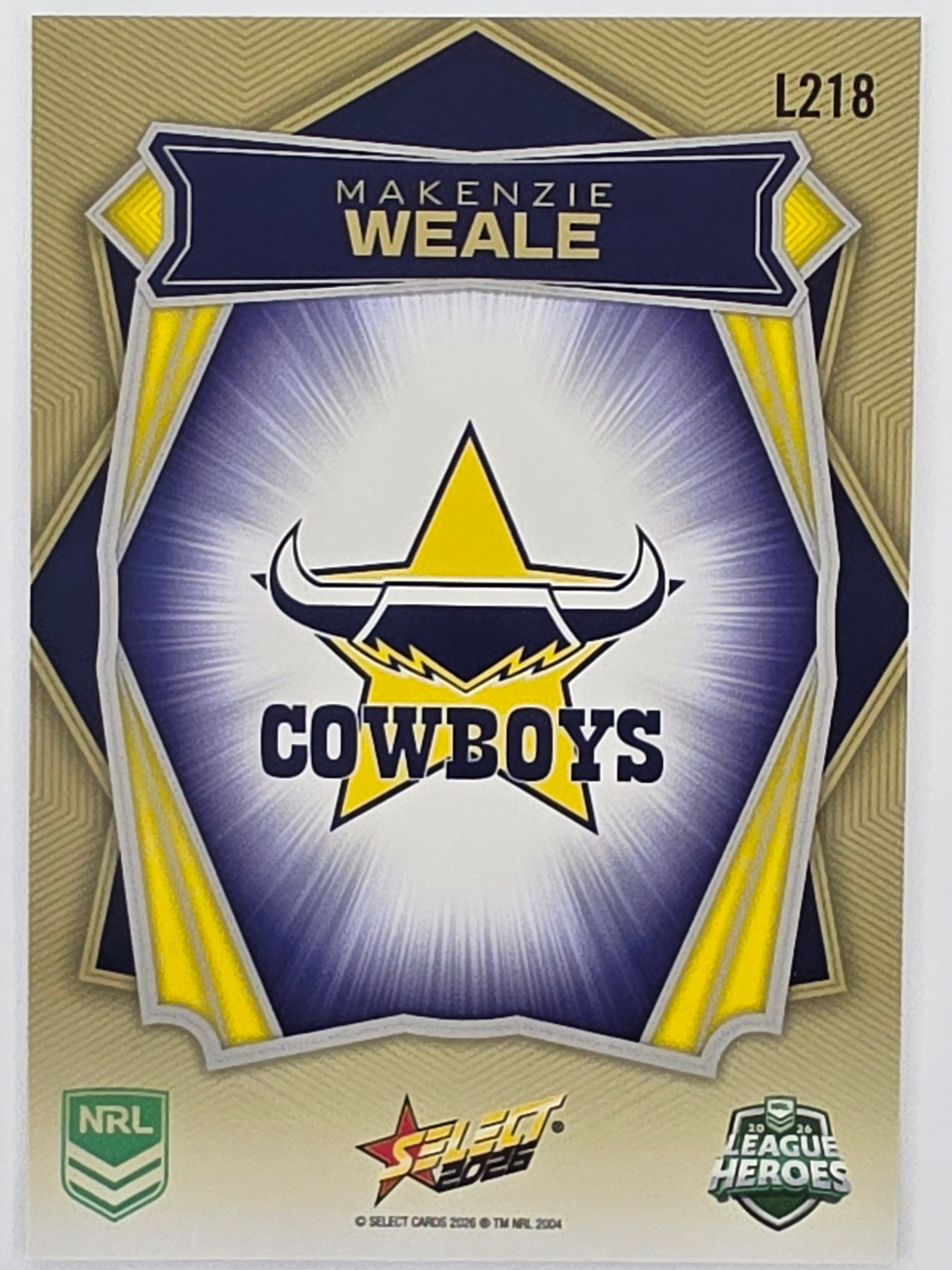 NRL 2026 League Heroes | Luminous | #L218 | Makenzie Weale | NRLW North Queensland Cowboys