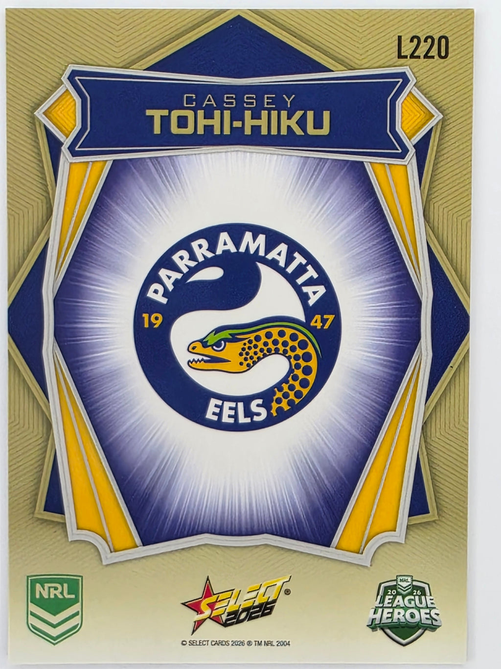 NRL 2026 League Heroes | Luminous | #L220 | Cassey Tohi-Hiku | NRLW Parramatta Eels