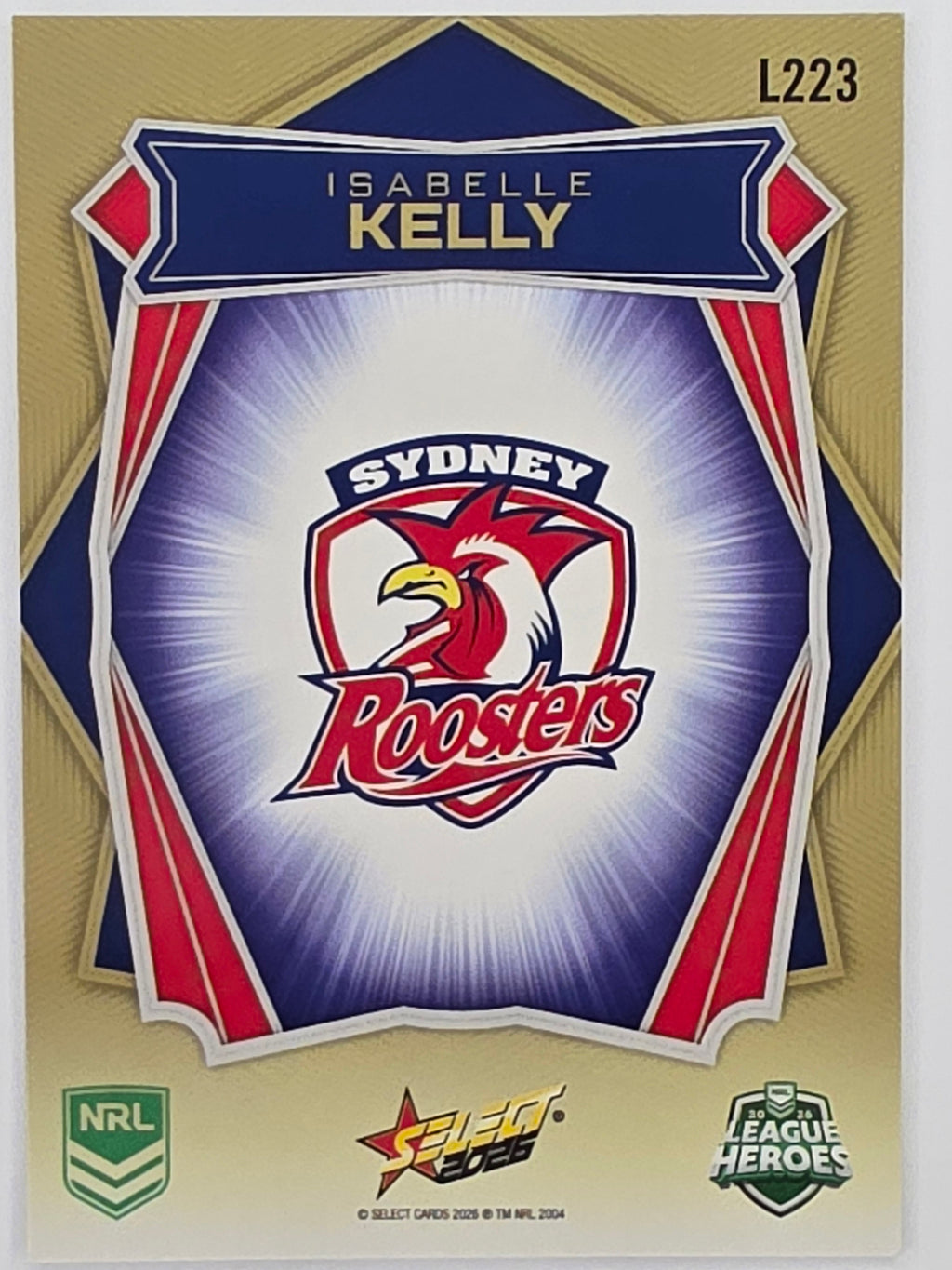 NRL 2026 League Heroes | Luminous | #L223 | Isabelle Kelly | NRLW Sydney Roosters