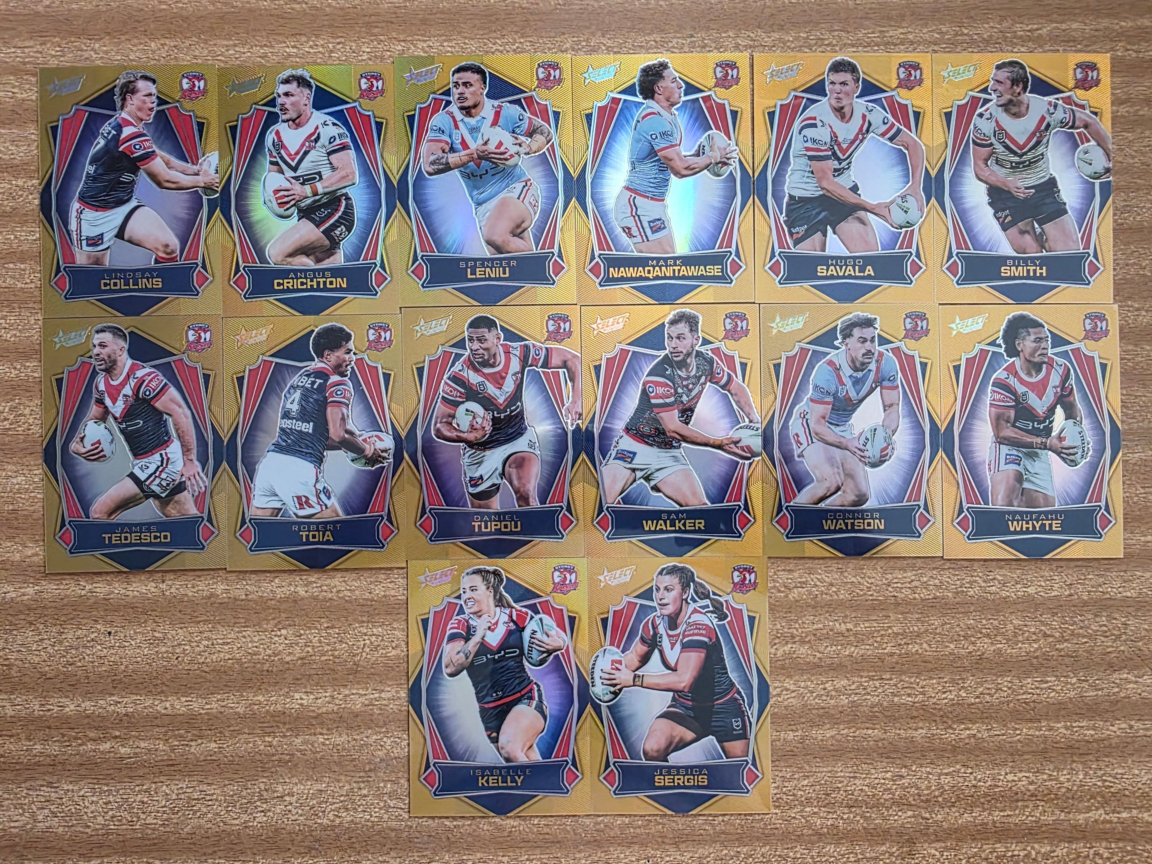 NRL 2026 League Heroes | Luminous Team Set (14 Cards)| Sydney Roosters