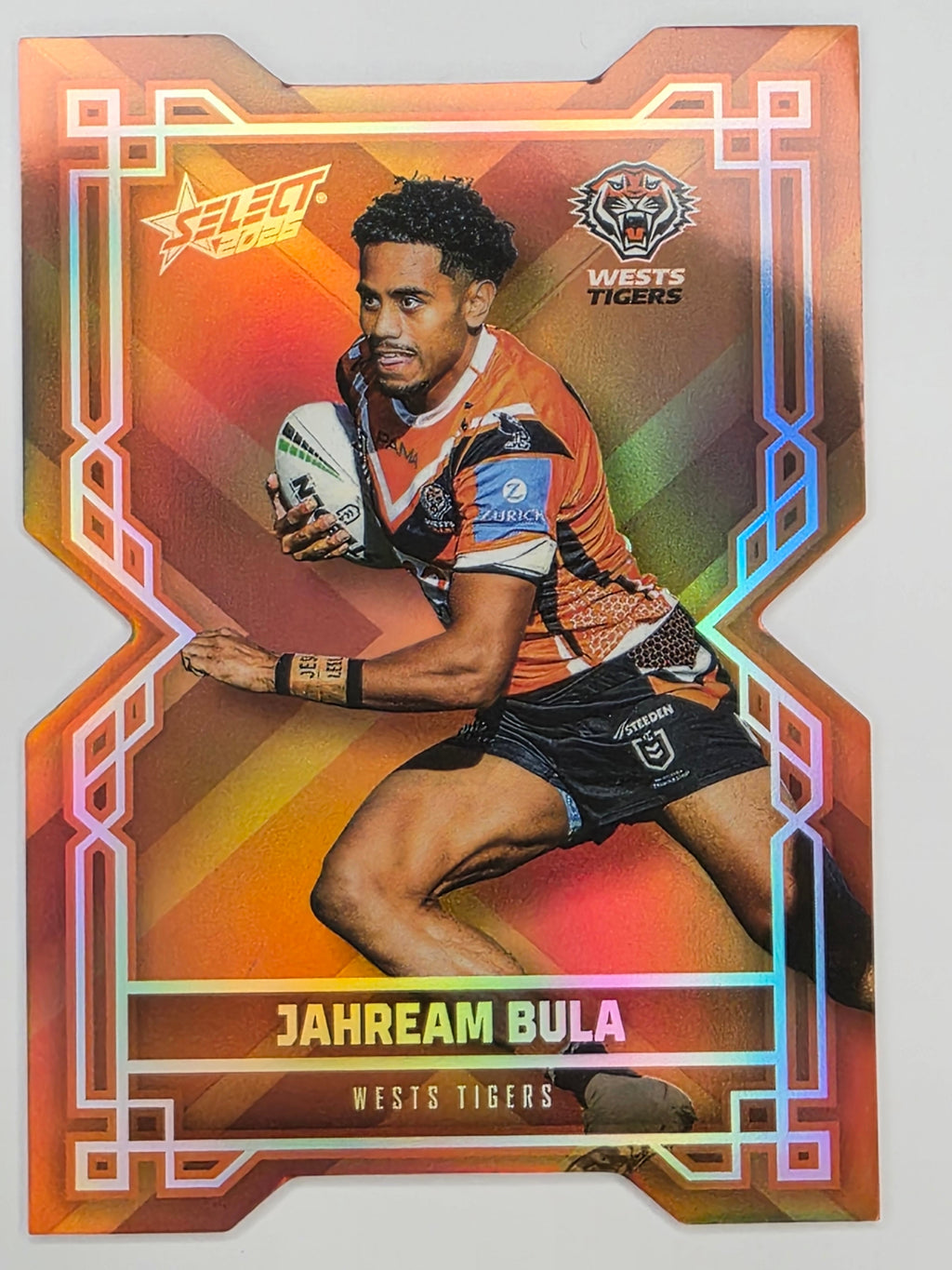 NRL 2026 League Heroes | Colours Diecut | #CD209 | Jahream Bula | Wests Tigers