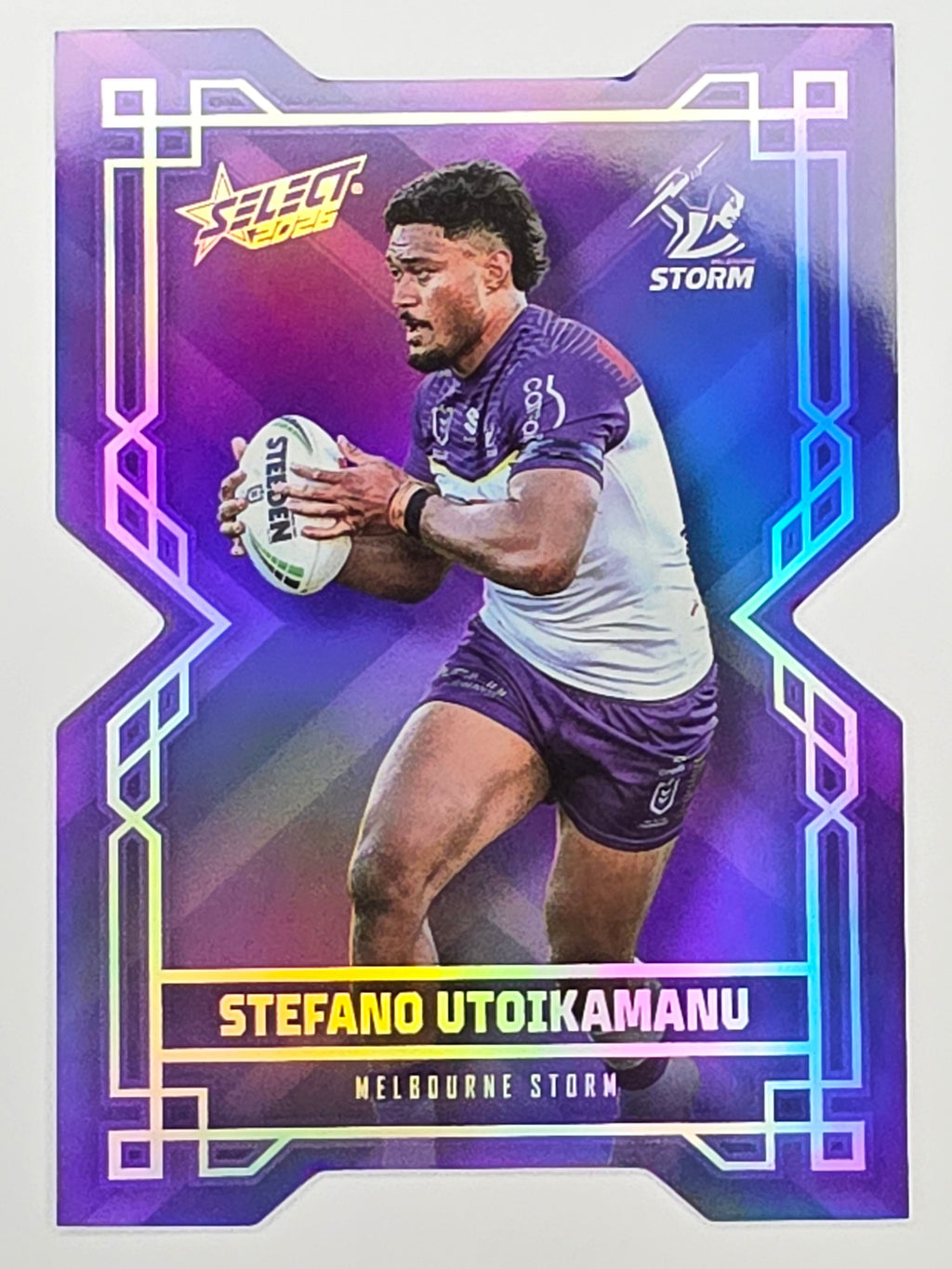 NRL 2026 League Heroes | Colours Diecut | #CD104 | Stefano Utoikamanu | Melbourne Storm