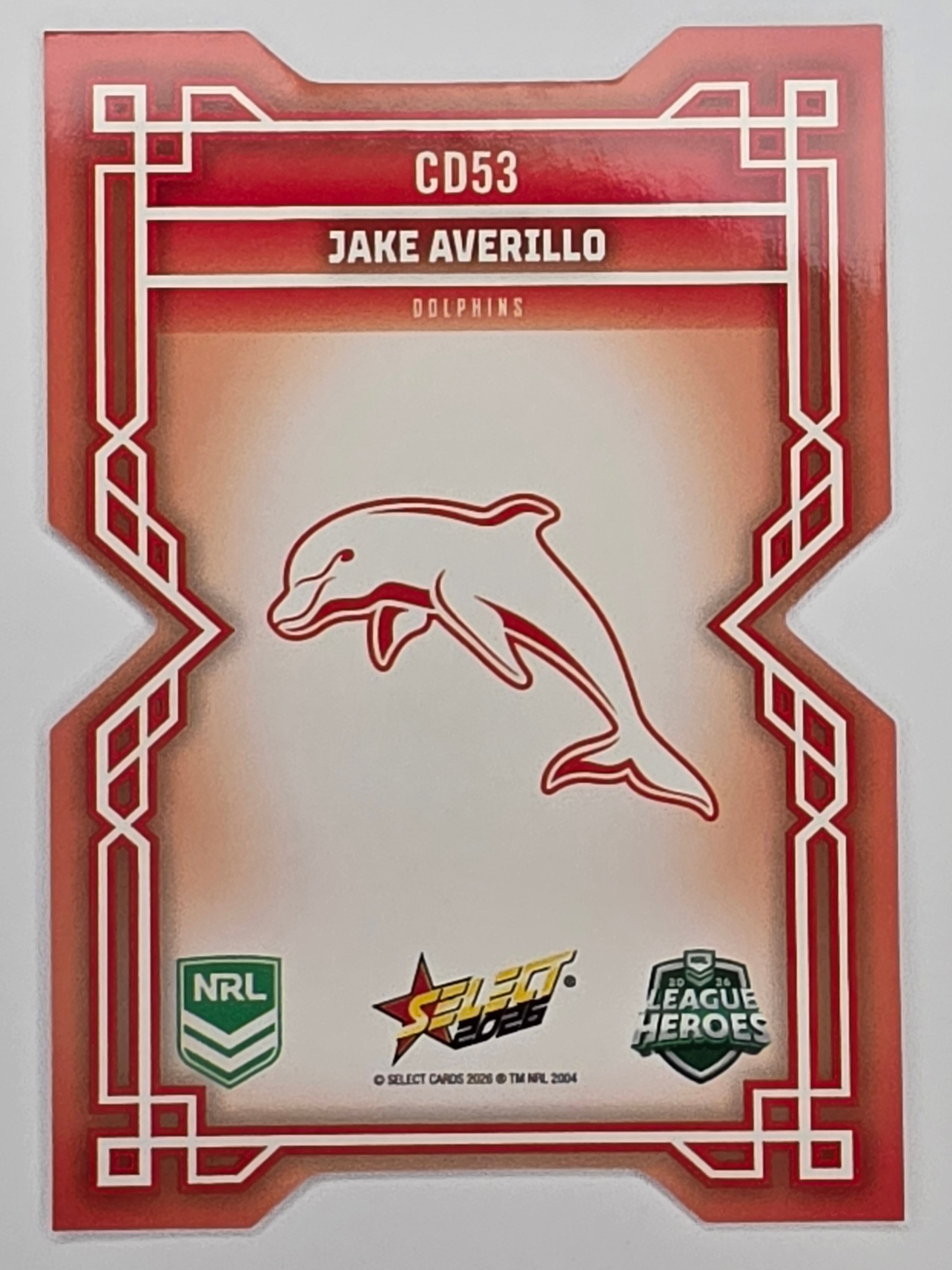 NRL 2026 League Heroes | Colours Diecut | #CD53 | Jake Averillo | Dolphins