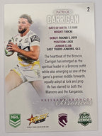 NRL 2026 League Heroes | Base | #002 | Patrick Carrigan | Brisbane Broncos