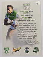 NRL 2026 League Heroes | Base | #016 | Sebastian Kris | Canberra Raiders