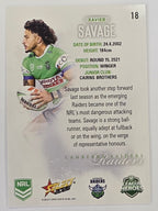 NRL 2026 League Heroes | Base | #018 | Xavier Savage | Canberra Raiders