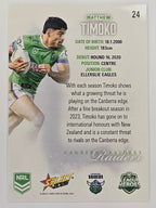NRL 2026 League Heroes | Base | #024 | Matthew Timoko | Canberra Raiders
