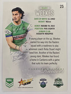NRL 2026 League Heroes | Base | #025 | Kaeo Weekes | Canberra Raiders