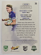 NRL 2026 League Heroes | Base | #036 | Jacob Preston | Canterbury Bulldogs