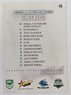 NRL 2026 League Heroes | Base | #040 | Logo | Cronulla Sharks