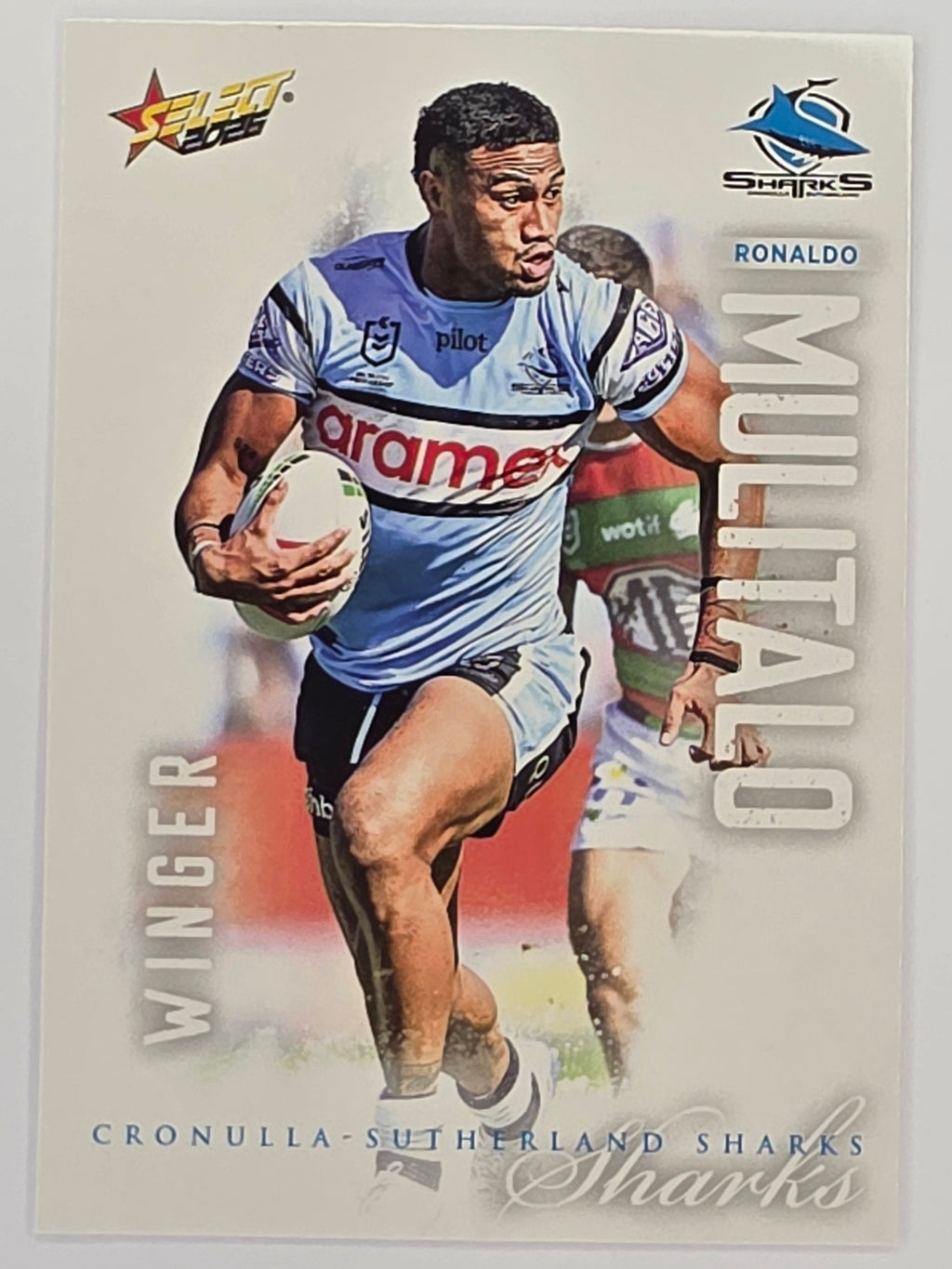 NRL 2026 League Heroes | Base | #048 | Ronaldo Mulitalo | Cronulla Sharks