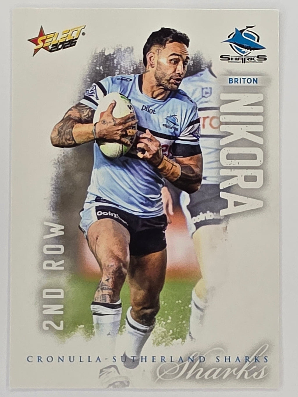 NRL 2026 League Heroes | Base | #049 | Briton Nikora | Cronulla Sharks