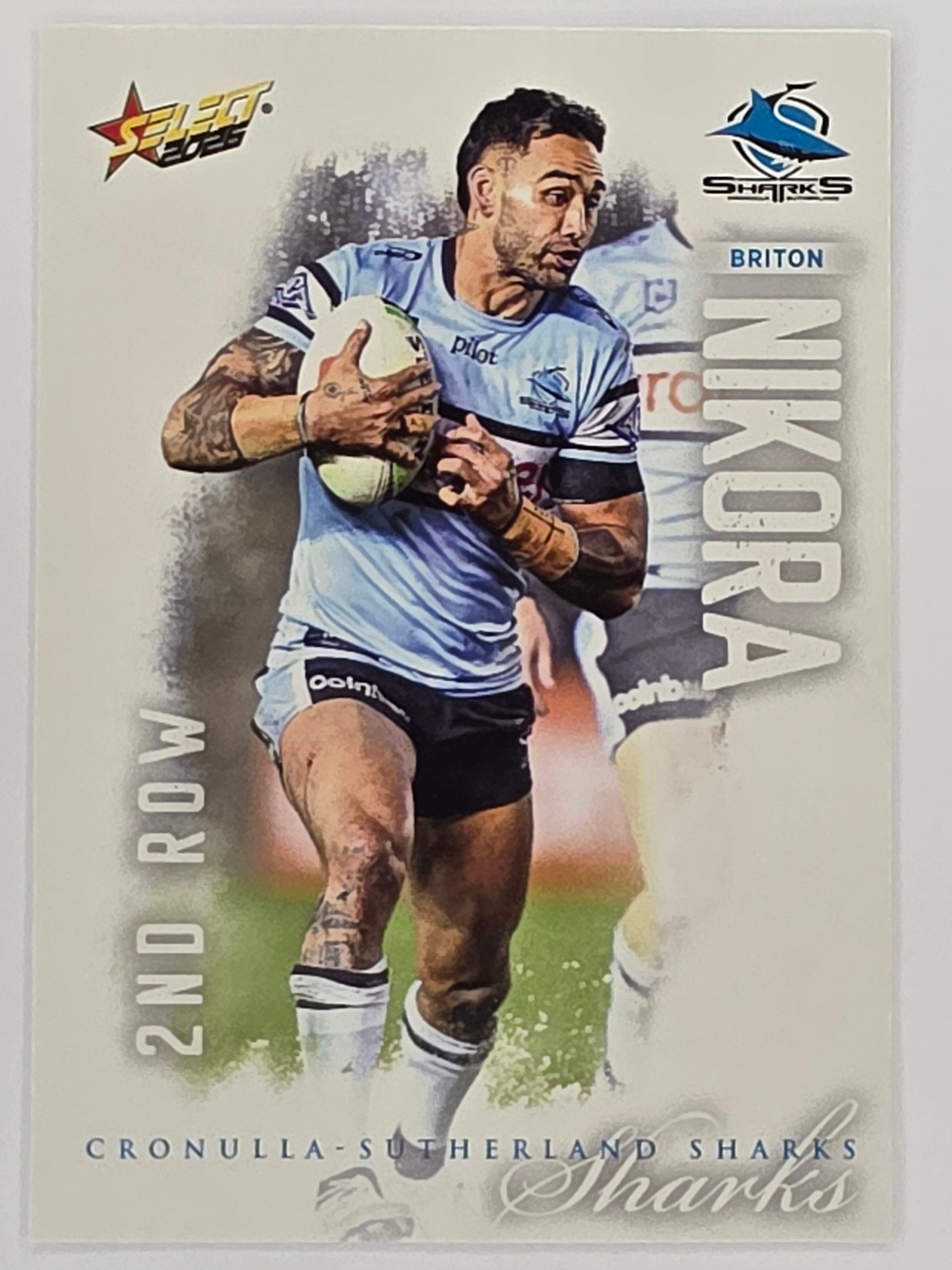 NRL 2026 League Heroes | Base | #049 | Briton Nikora | Cronulla Sharks