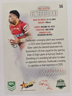 NRL 2026 League Heroes | Base | #056 | Kulikefu Finefeuiaki | Dolphins