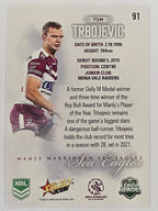 NRL 2026 League Heroes | Base | #091 | Tom Trbojevic | Manly Sea Eagles