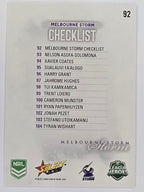 NRL 2026 League Heroes | Base | #092 | Logo | Melbourne Storm