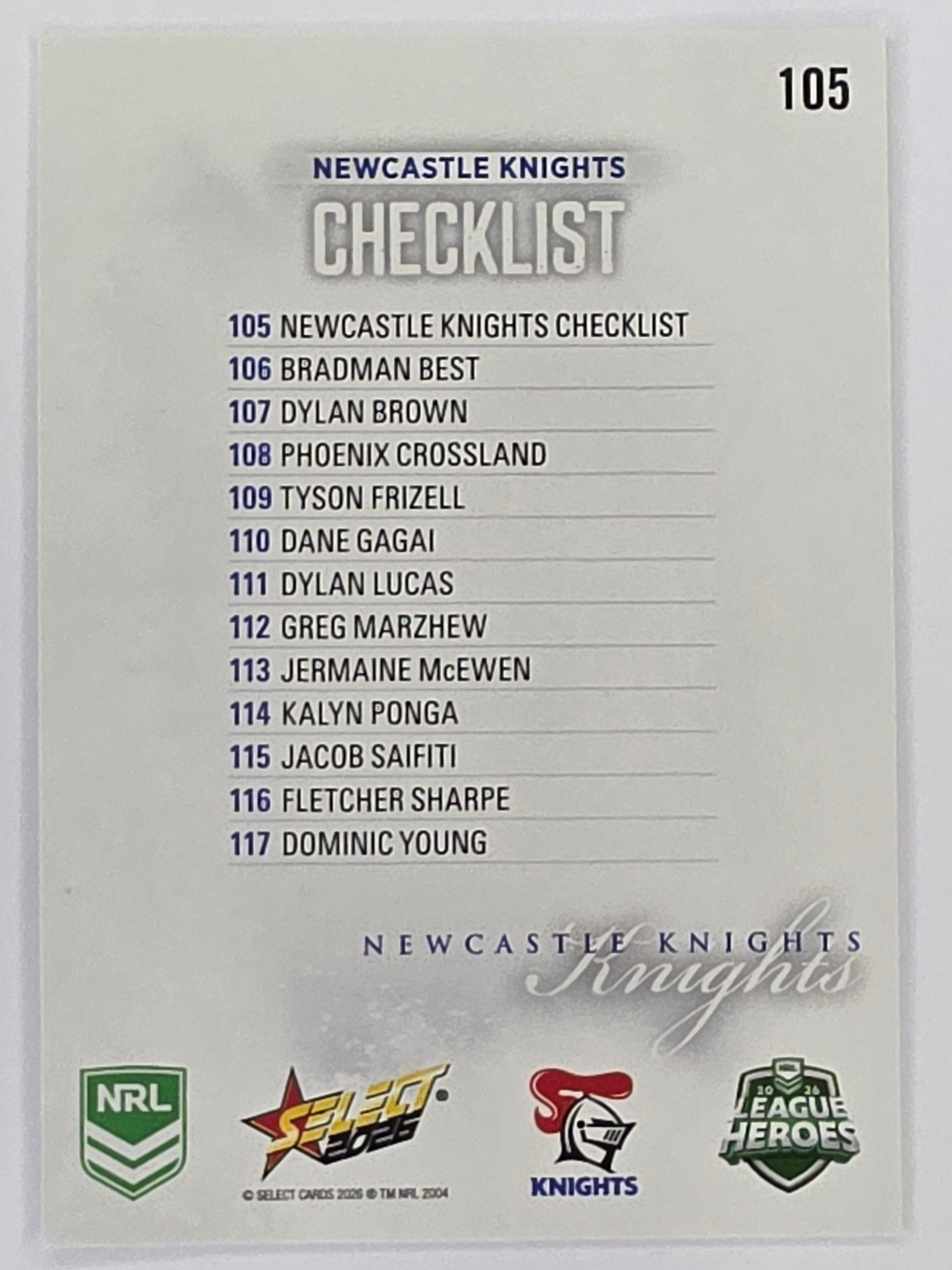 NRL 2026 League Heroes | Base | #105 | Logo | Newcastle Knights